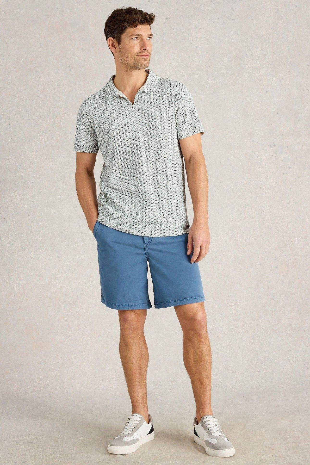 GEO PRINTED POLO BLUE PRINT 1
