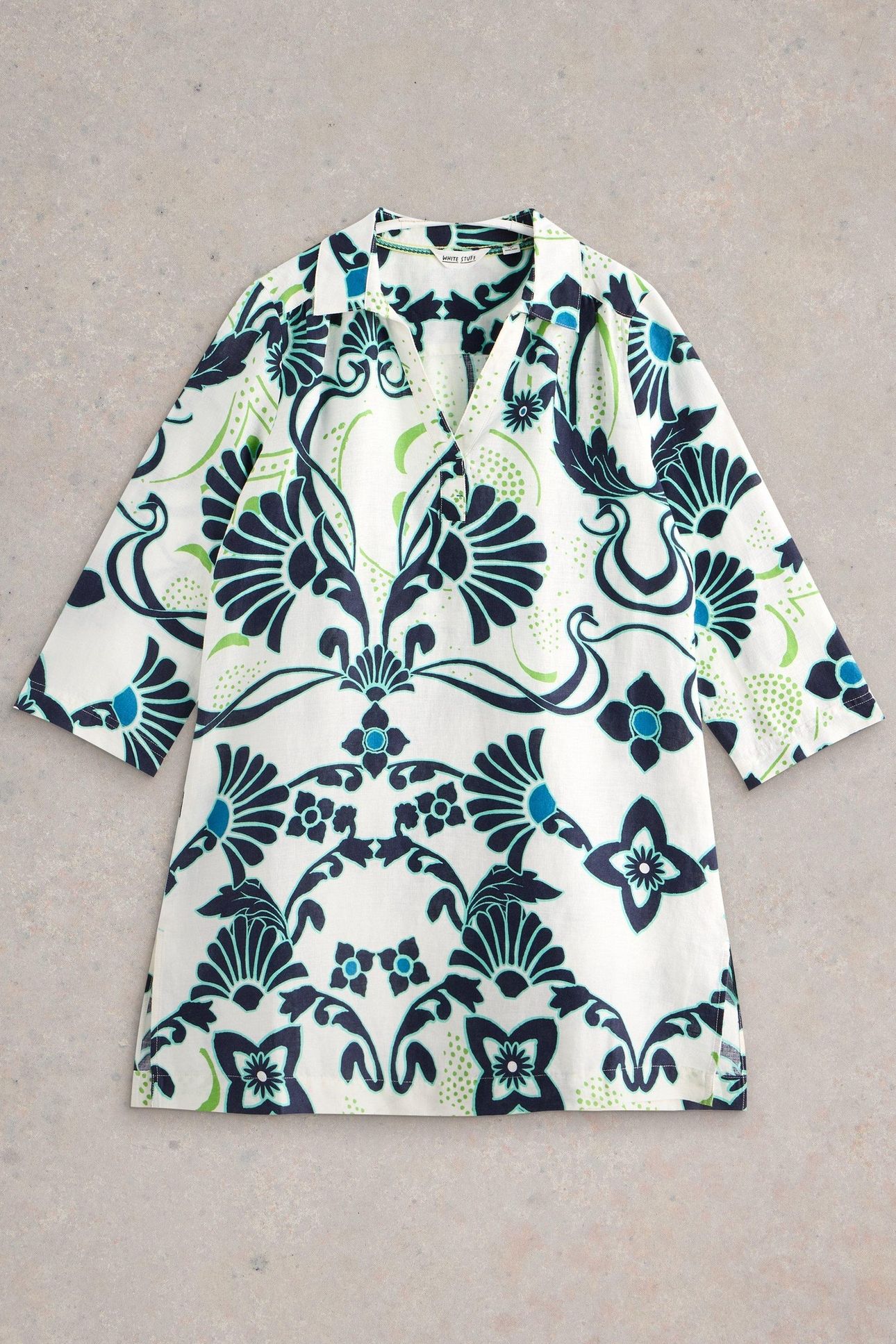 BLAKE LINEN TUNIC IVORY PRINT 3