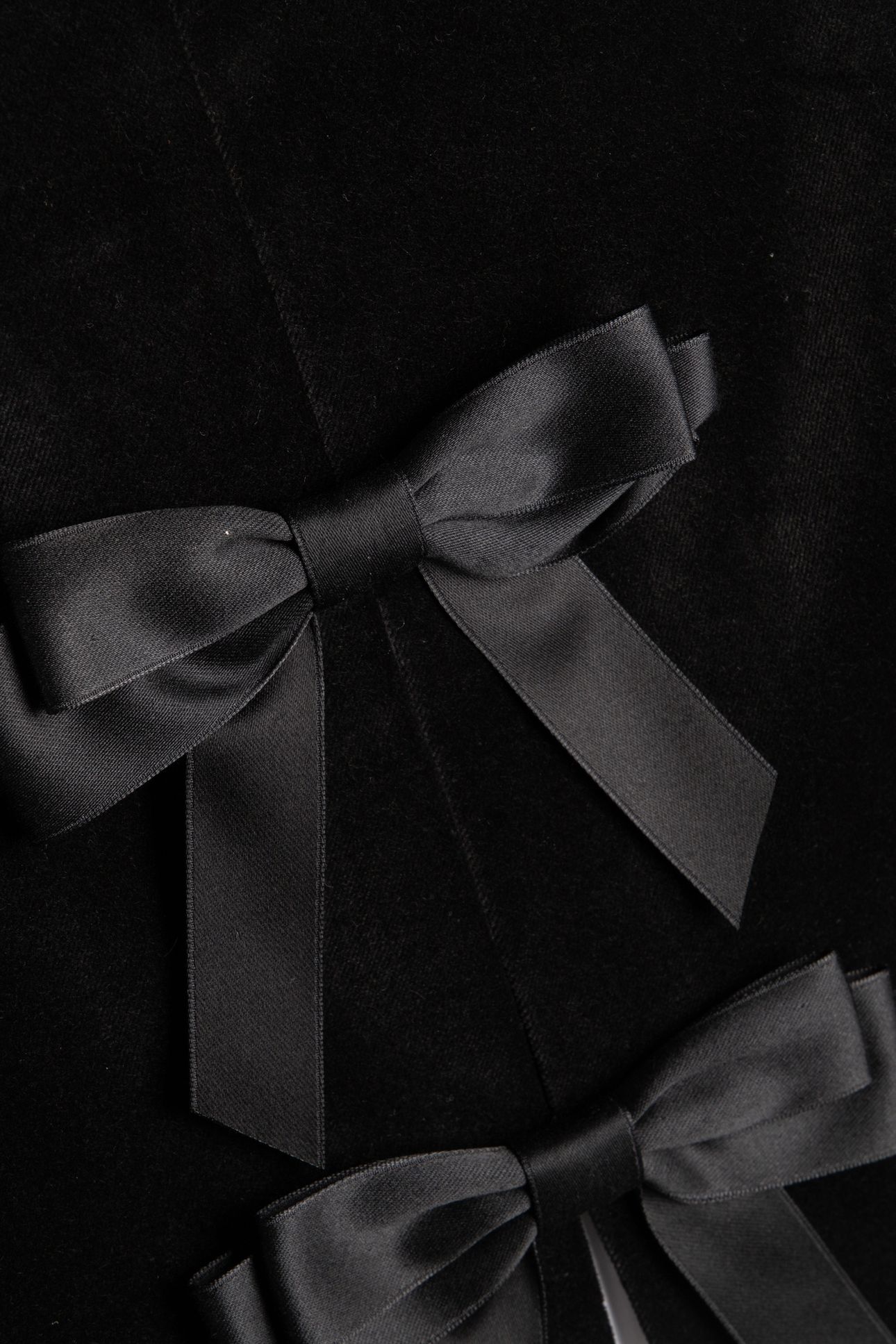 SHORT VELVET SKIRT WITH BOWS BLACK 5