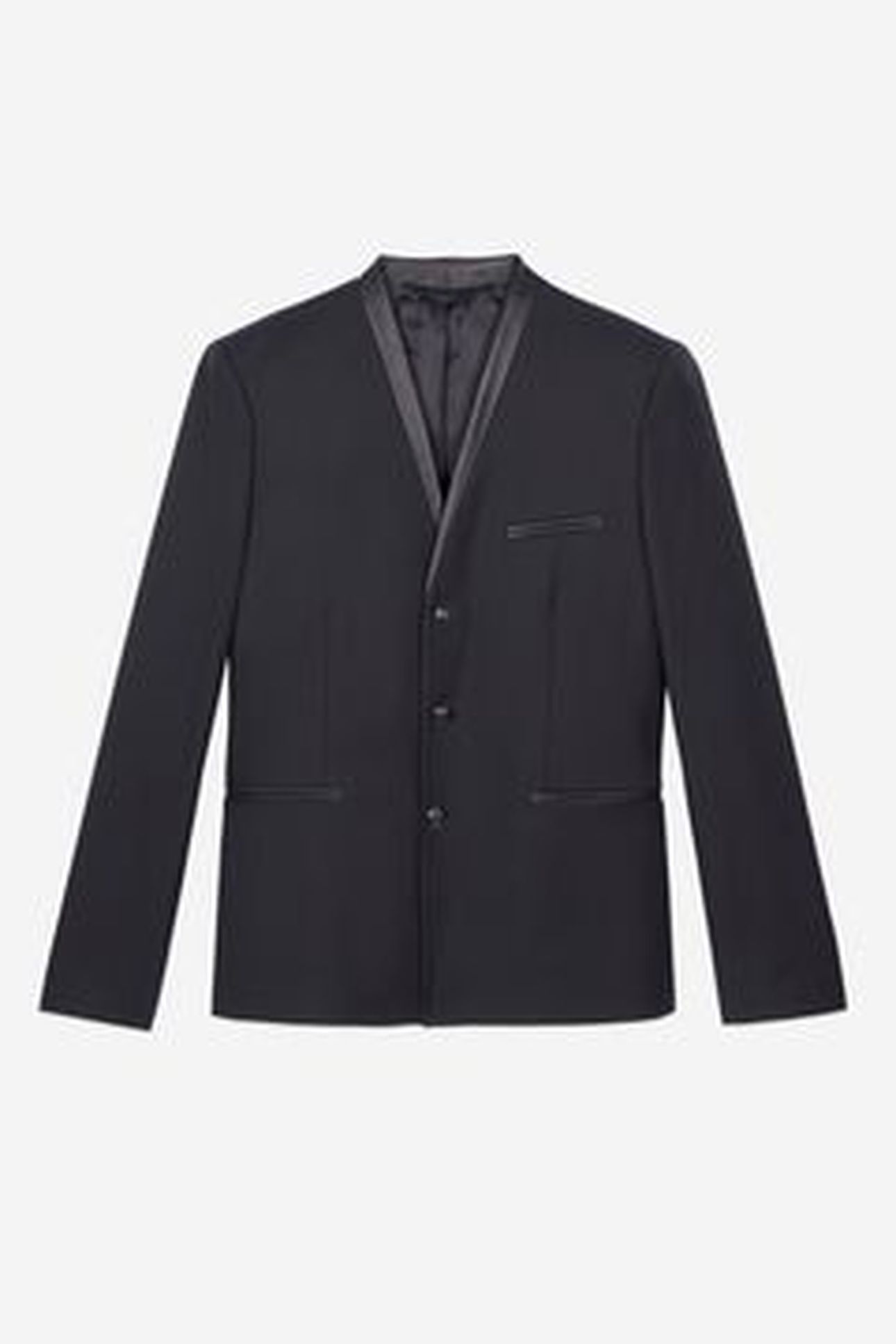 COLLARLESS SUIT JACKET BLACK 9