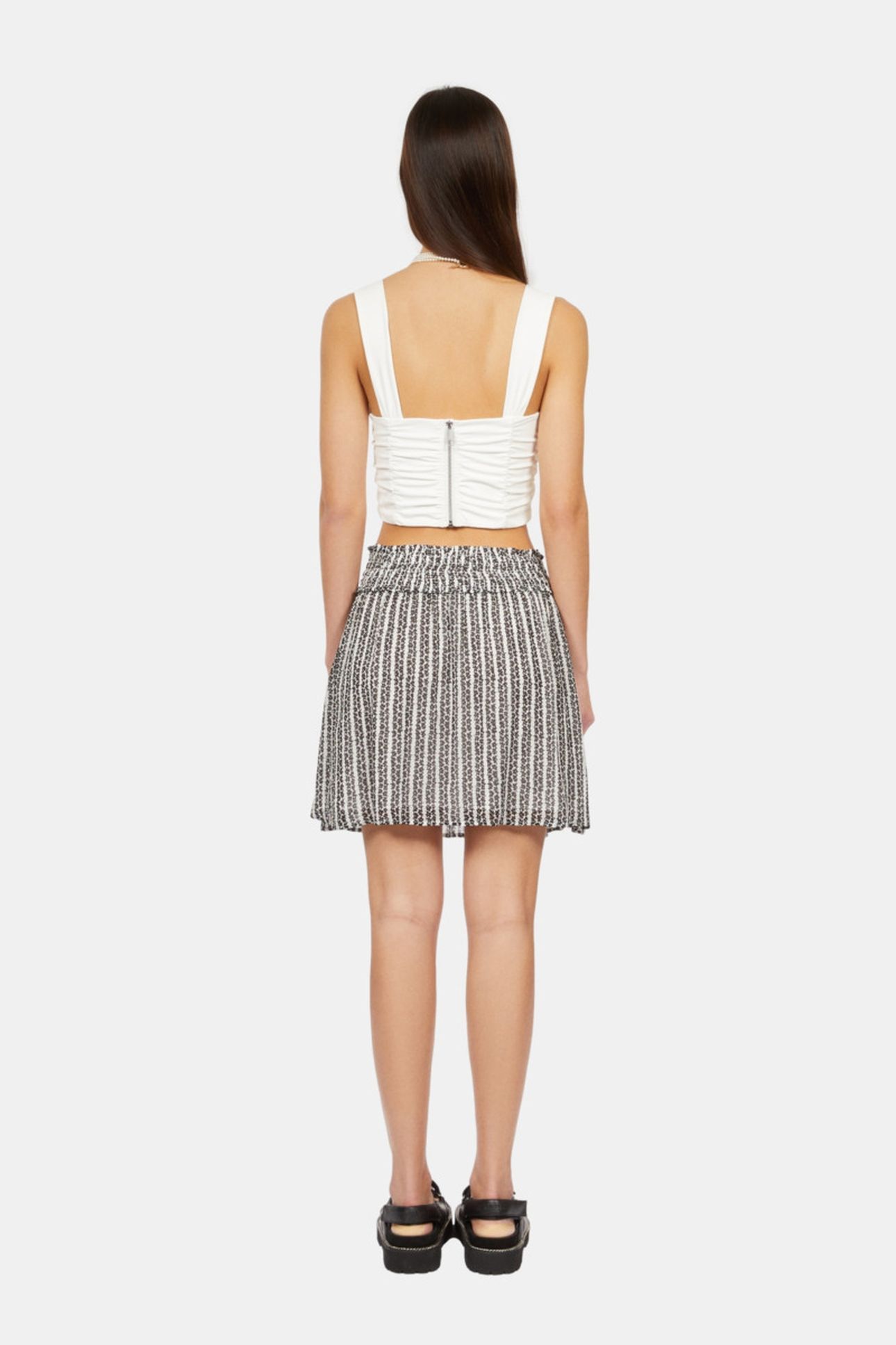 TOP WITH BALCONY AND ZIPPERED STRAP ECRU 4