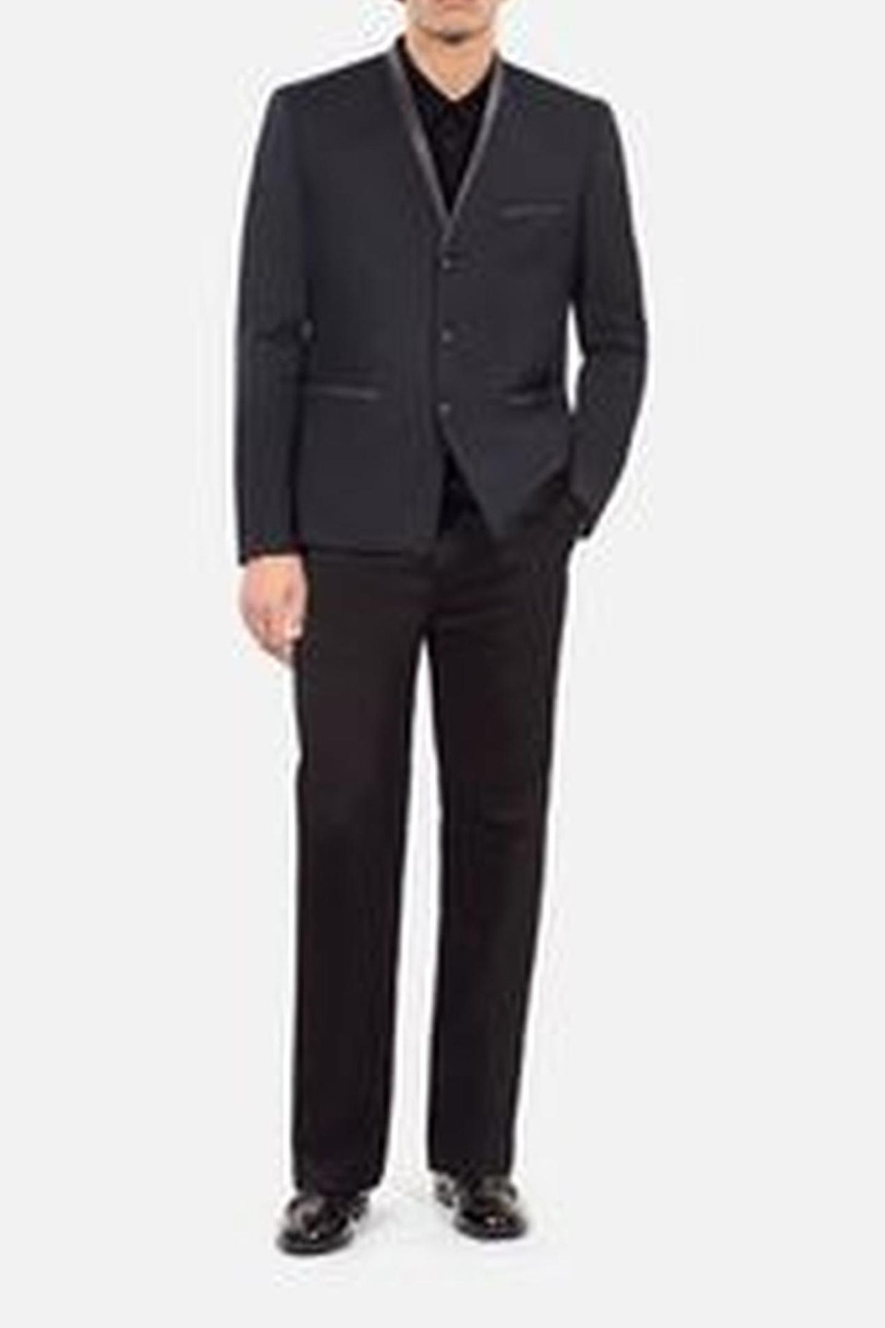 COLLARLESS SUIT JACKET BLACK 3