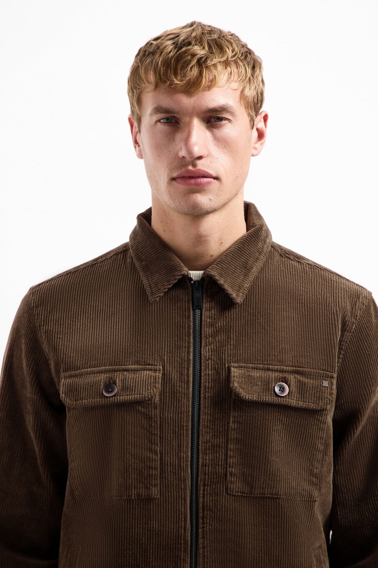 OVERSHIRT ZIPPER CORDUROY COORD TAUPE 3