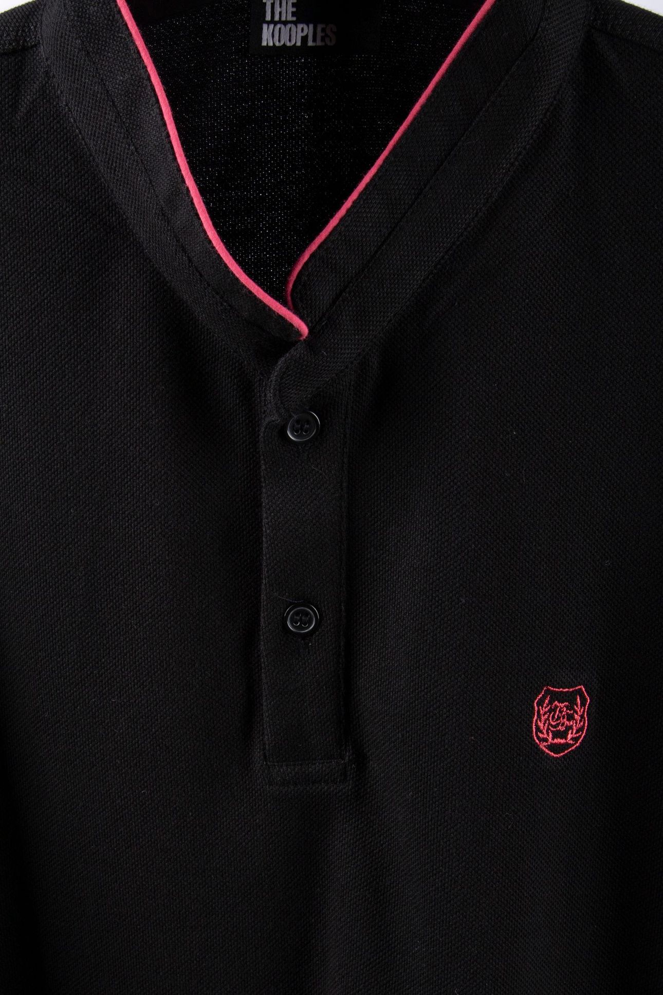 SHORT-SLEEVED POLO SHIRT WITH EMBROIDERED CREST NOIR ROSE 4