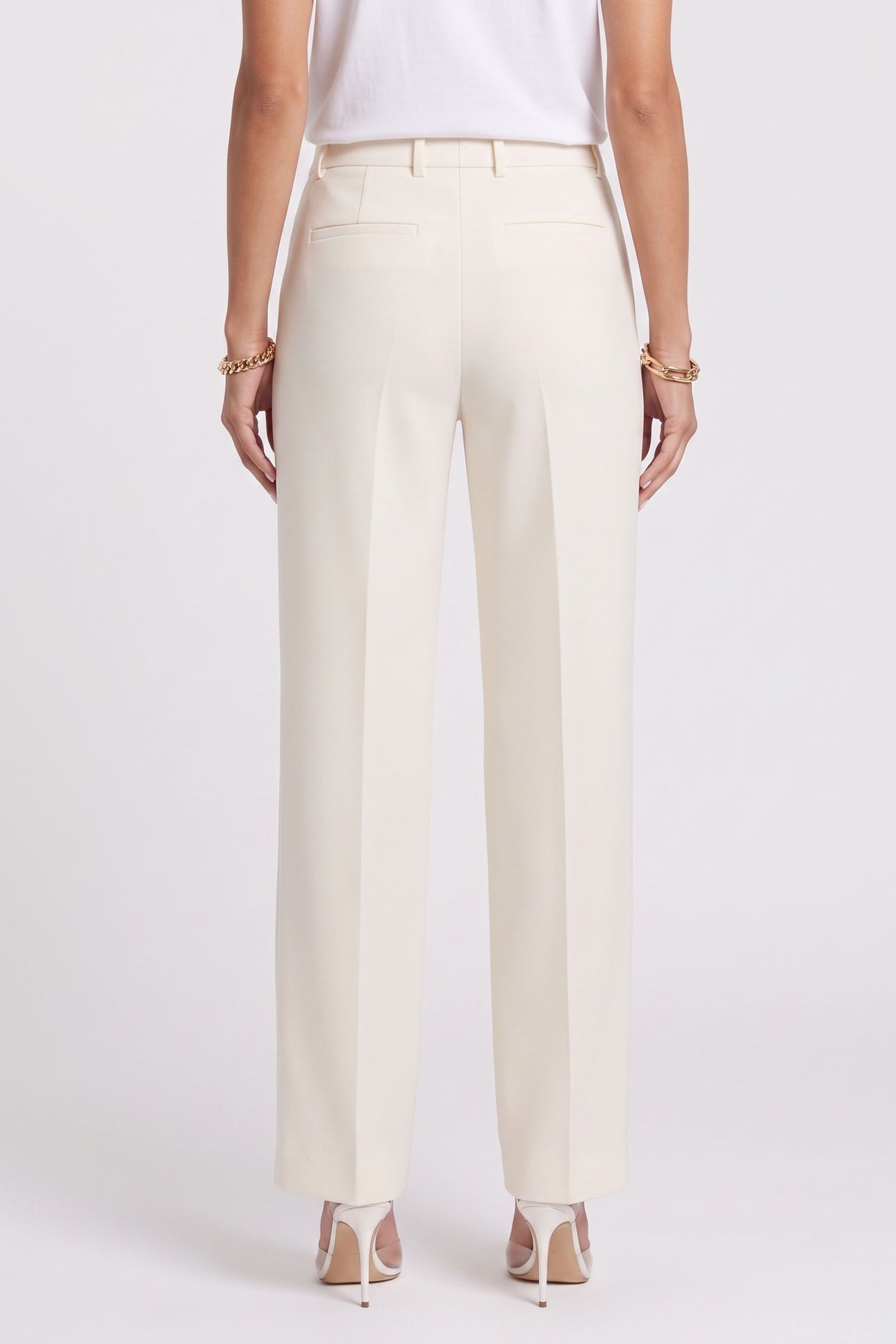 PANTALON COSTUME WIDE ECRU 2