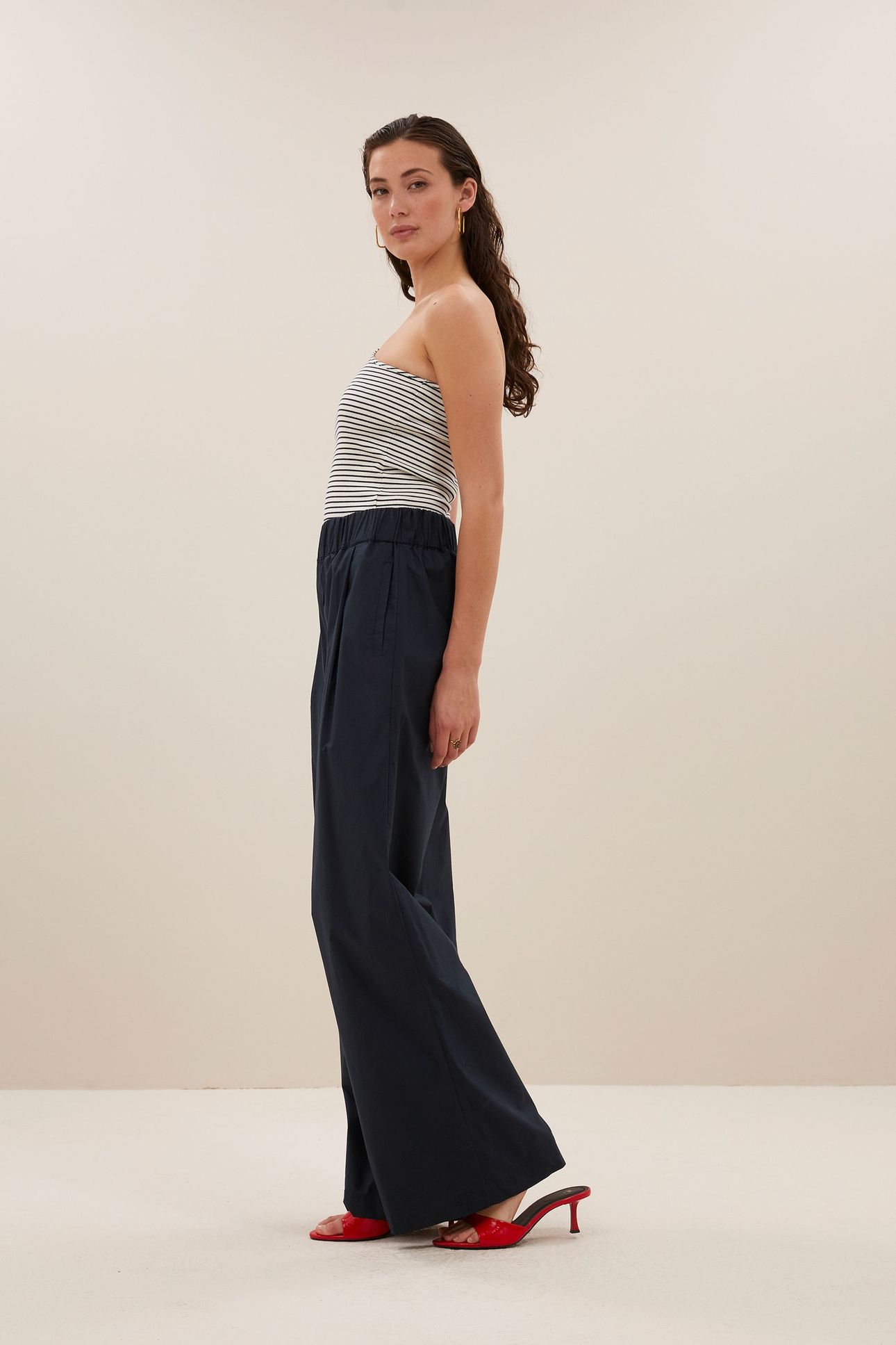 CHARLY STRIPE TOP MIDNIGHT THIN STRIPE 4