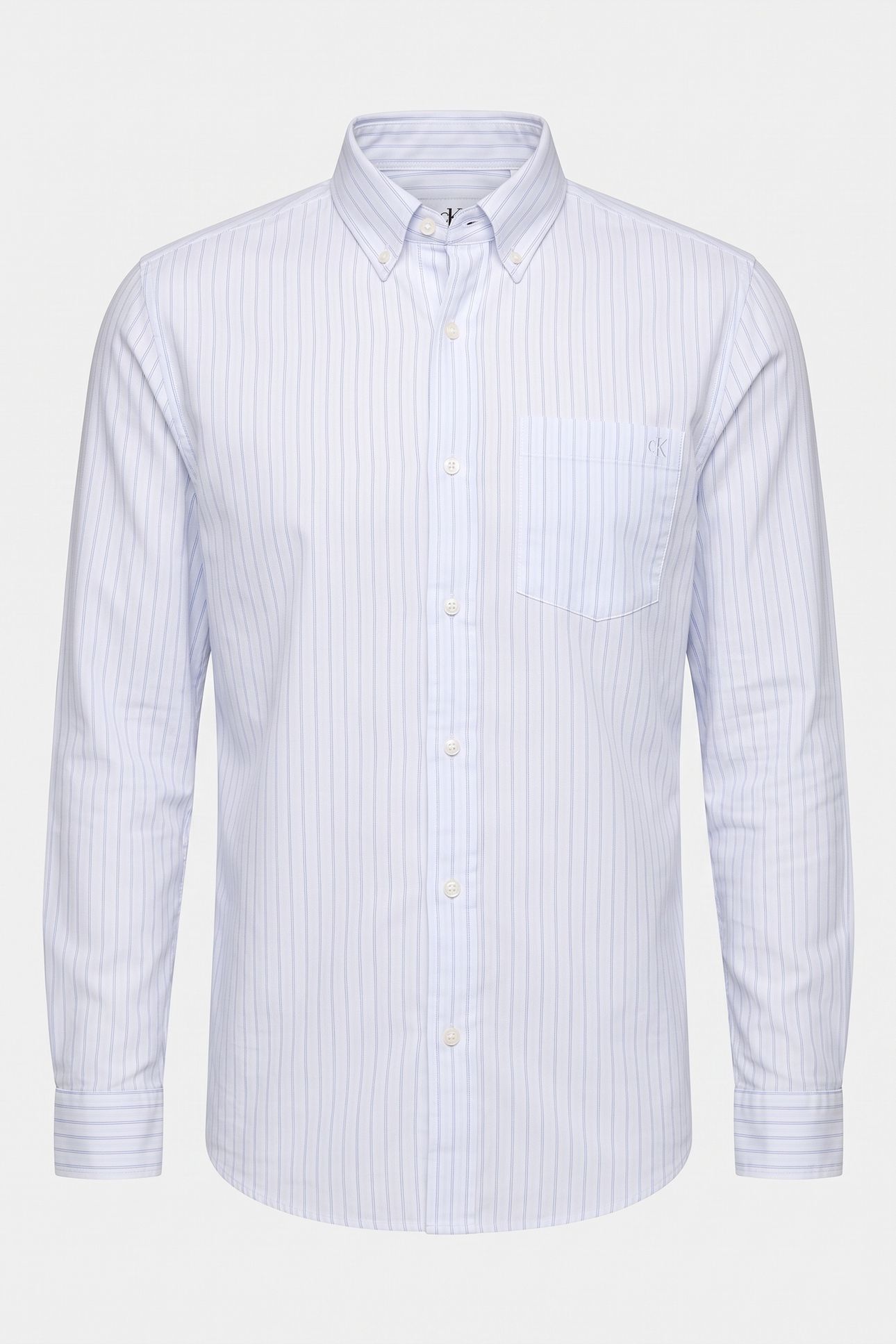 LONG SLEEVE YARN-DYED STRIPE OXFORD BALLAD BLUE 3
