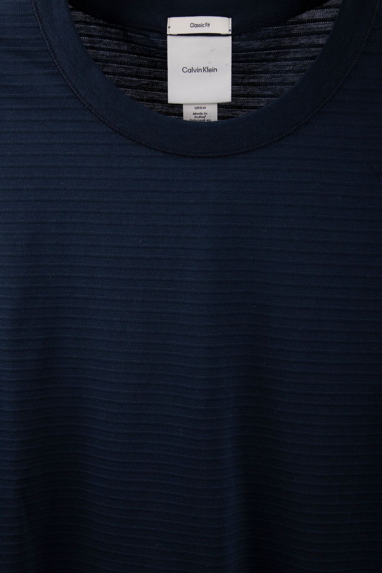 SS TEXTURED STRIPE CREW DARK SAPPHIRE 4
