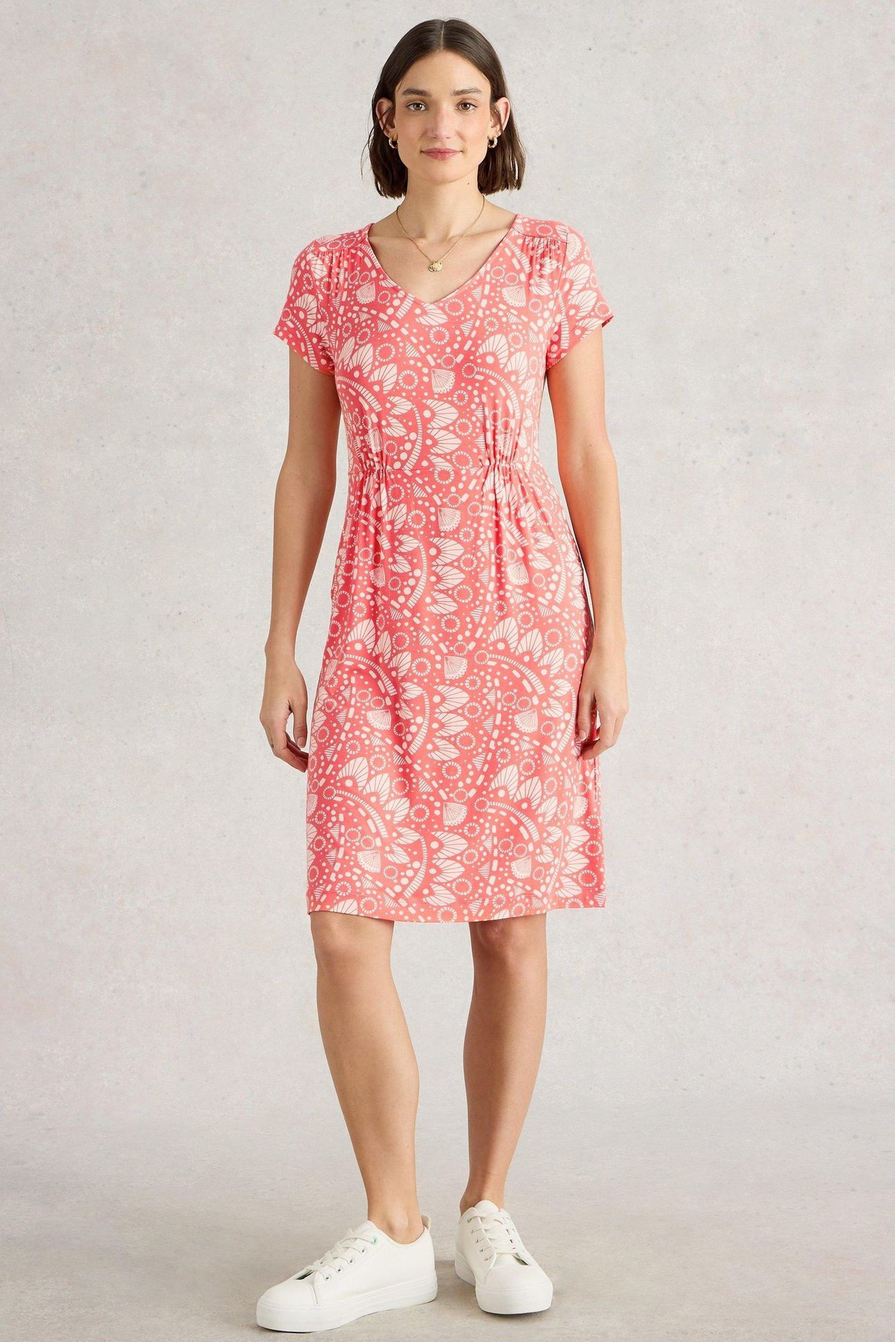 TALLIE JERSEY DRESS PINK PRINT 1