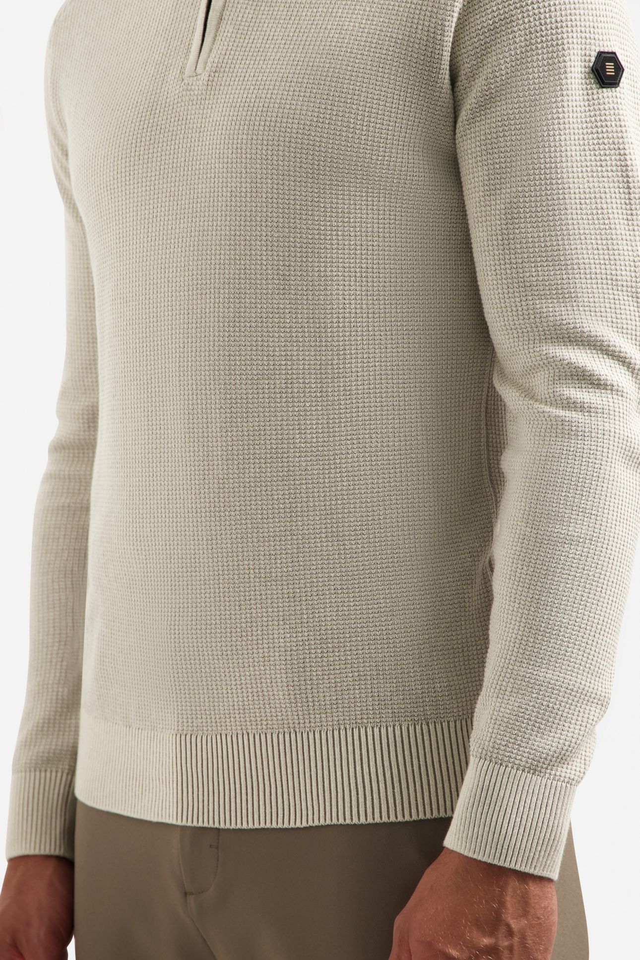 PULLOVER HALF ZIP PLATED STRUCTURE KNIT KIT 7