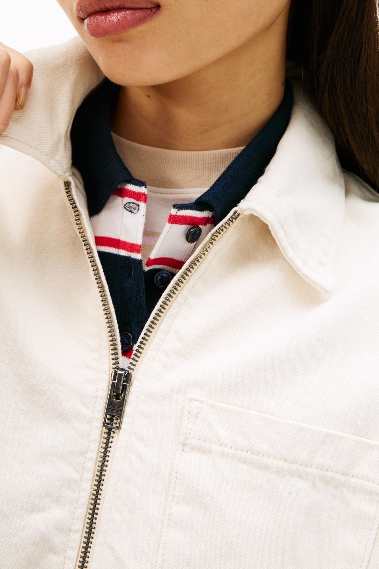 BLOUSON DENIM WHITE 5