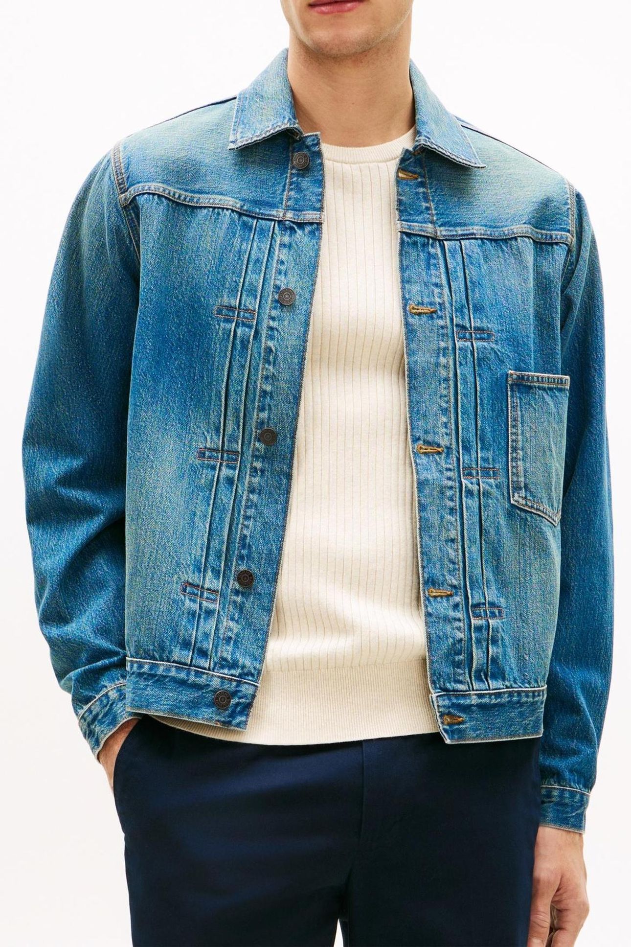 TRUCKER JACKET TYPE 1 MARIO BLUE 1