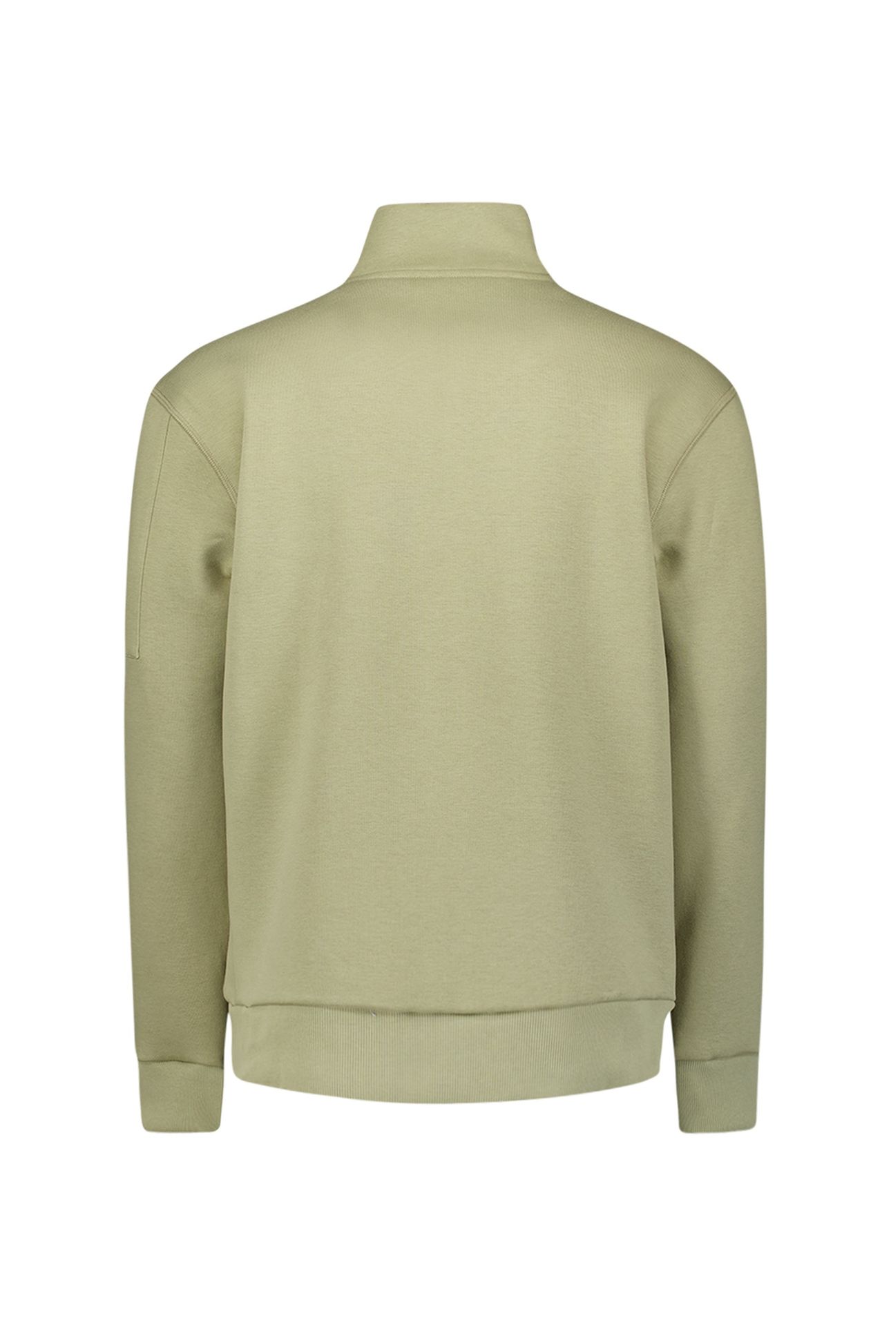 SWEATER HALF ZIP BRUSHED LIGHT MOSS 5