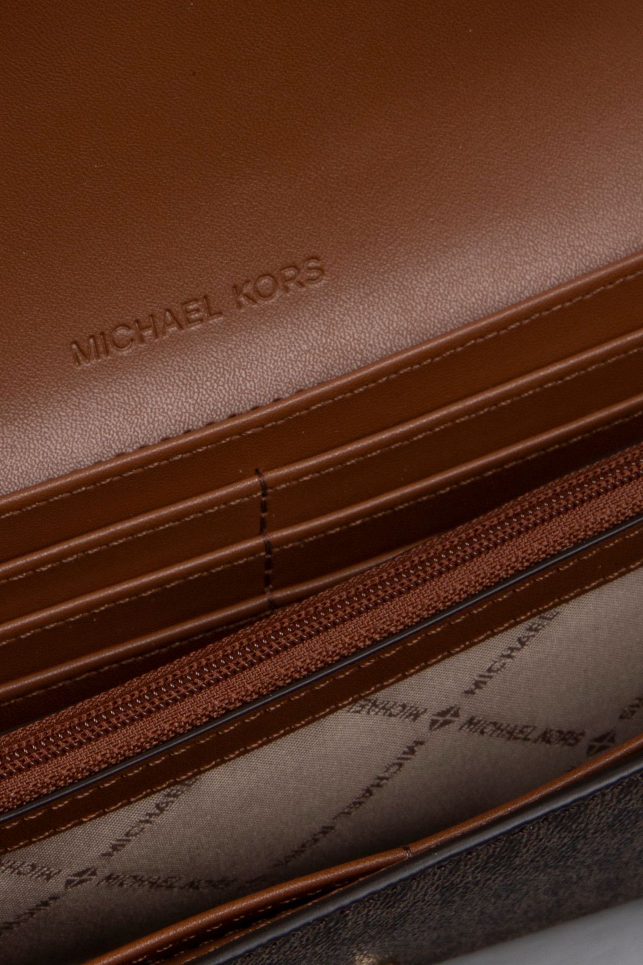 LARGE WALLET ON A CHAIN CROSSBODY BROWN 5