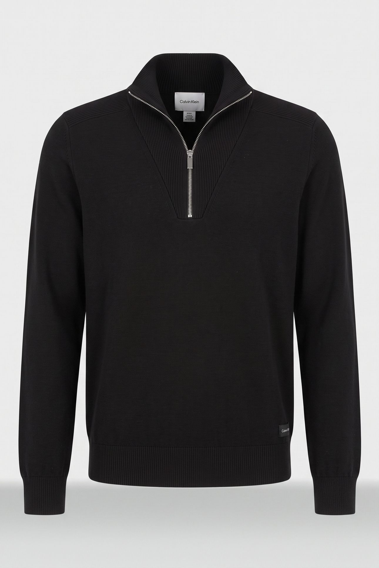 LS TECH KNIT QUARTER-ZIP SWEATER BLACK 3