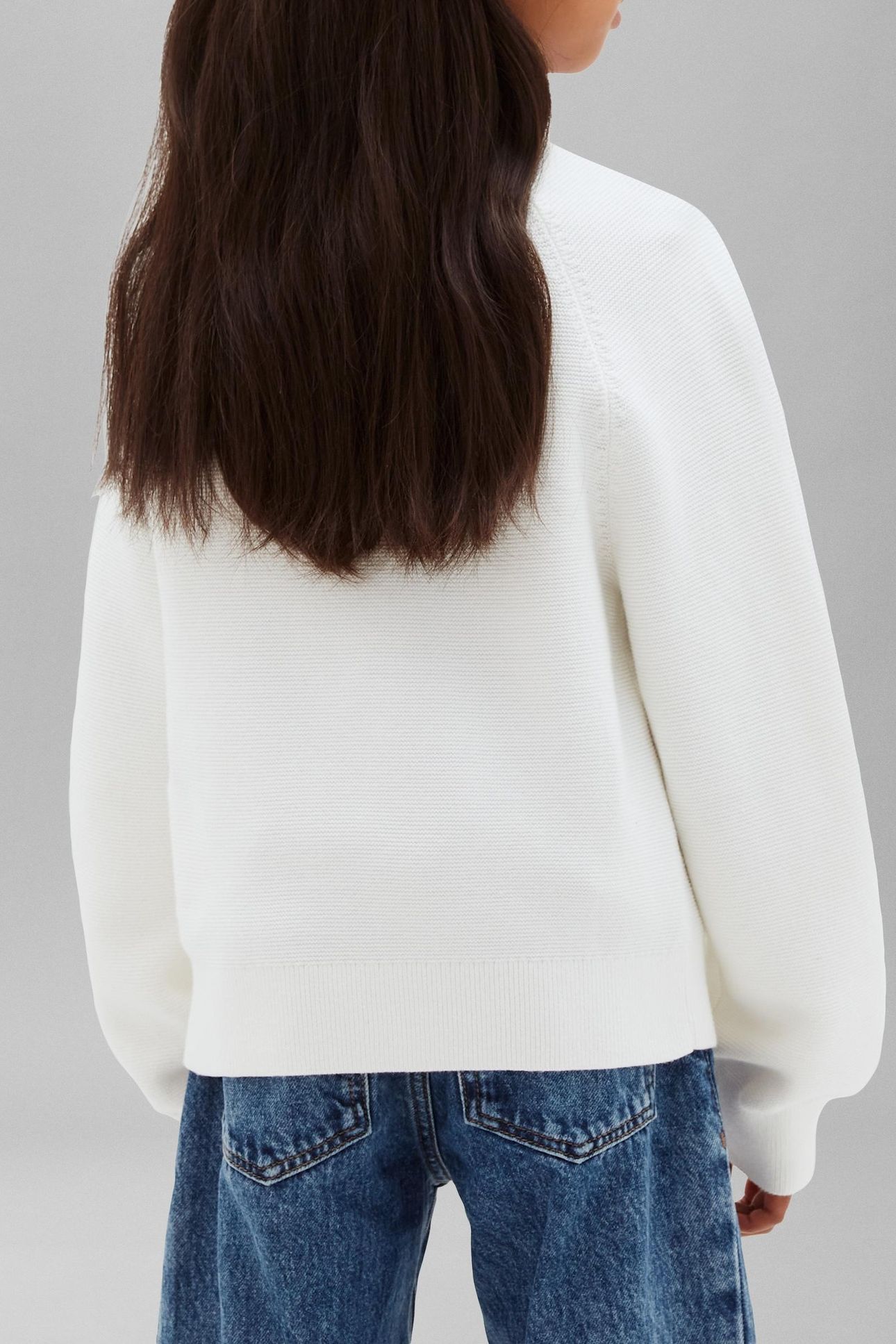 GIRLS MONOLOGO FASHION CREW NECK BRIGHT WHITE 2