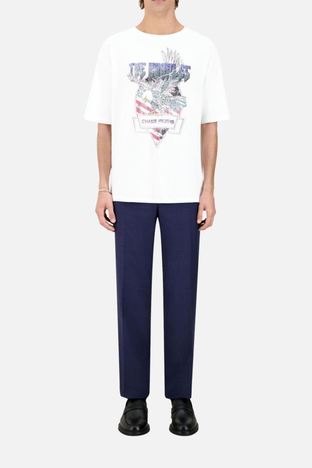SHORT-SLEEVED T-SHIRT WITH EAGLE PRINT WHITE 3