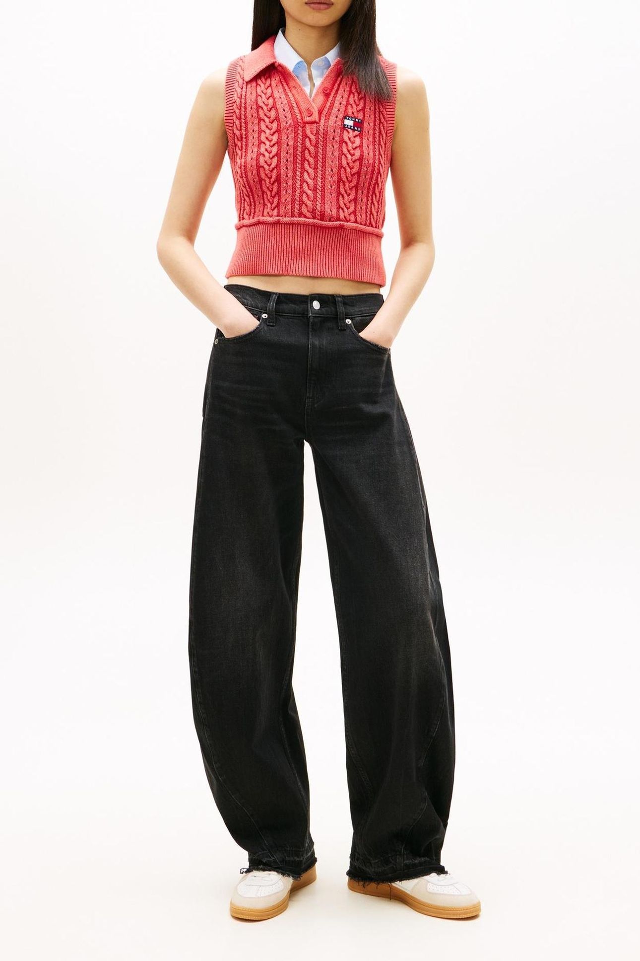 ELLA MID BARREL DENIM BLACK 1
