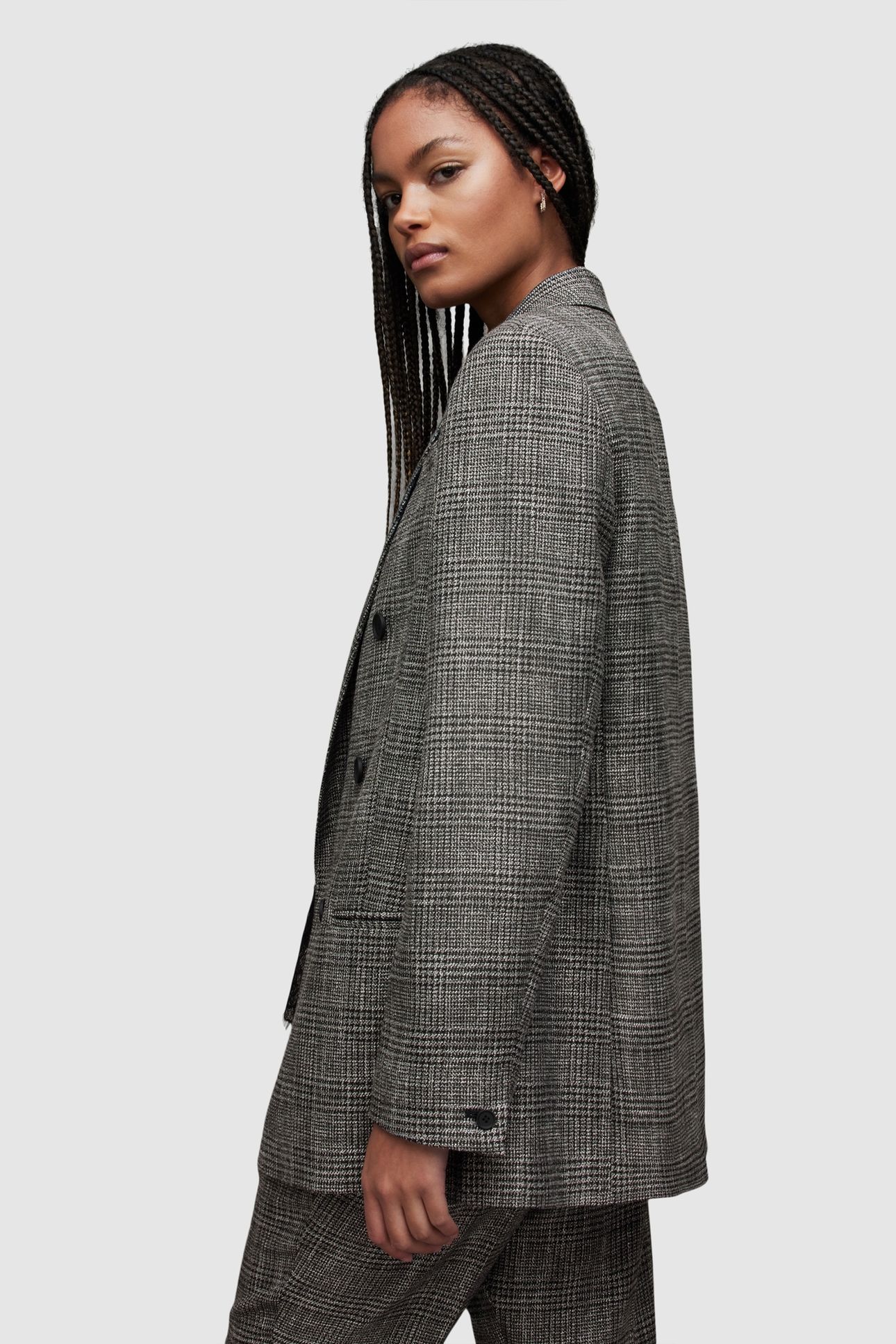ASTRID SPARKLE BLAZER GREY CHECK 6