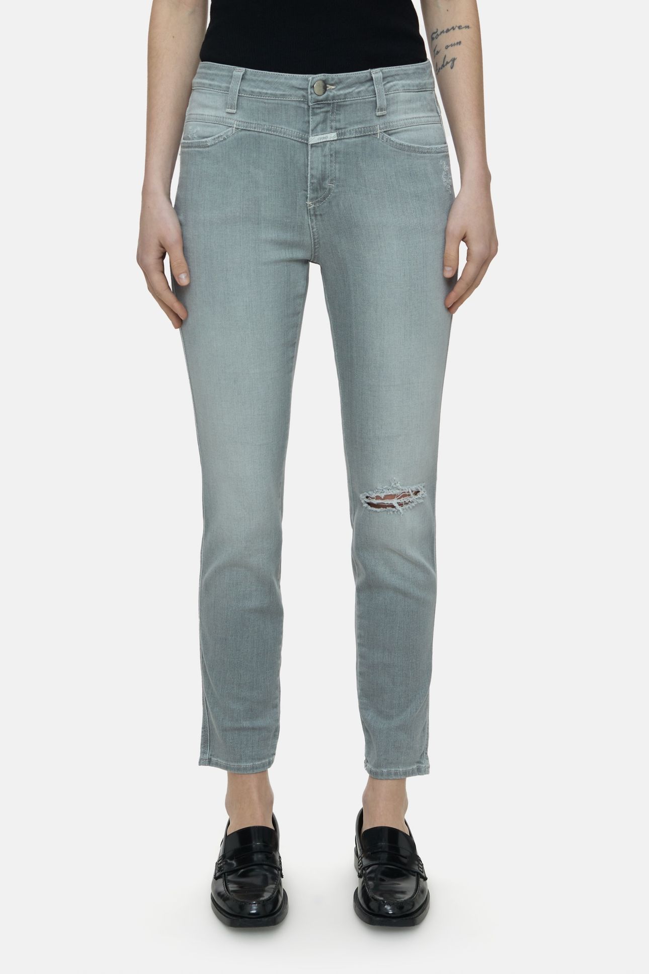 SKINNY PUSHER JEANS LIGHT GREY 2