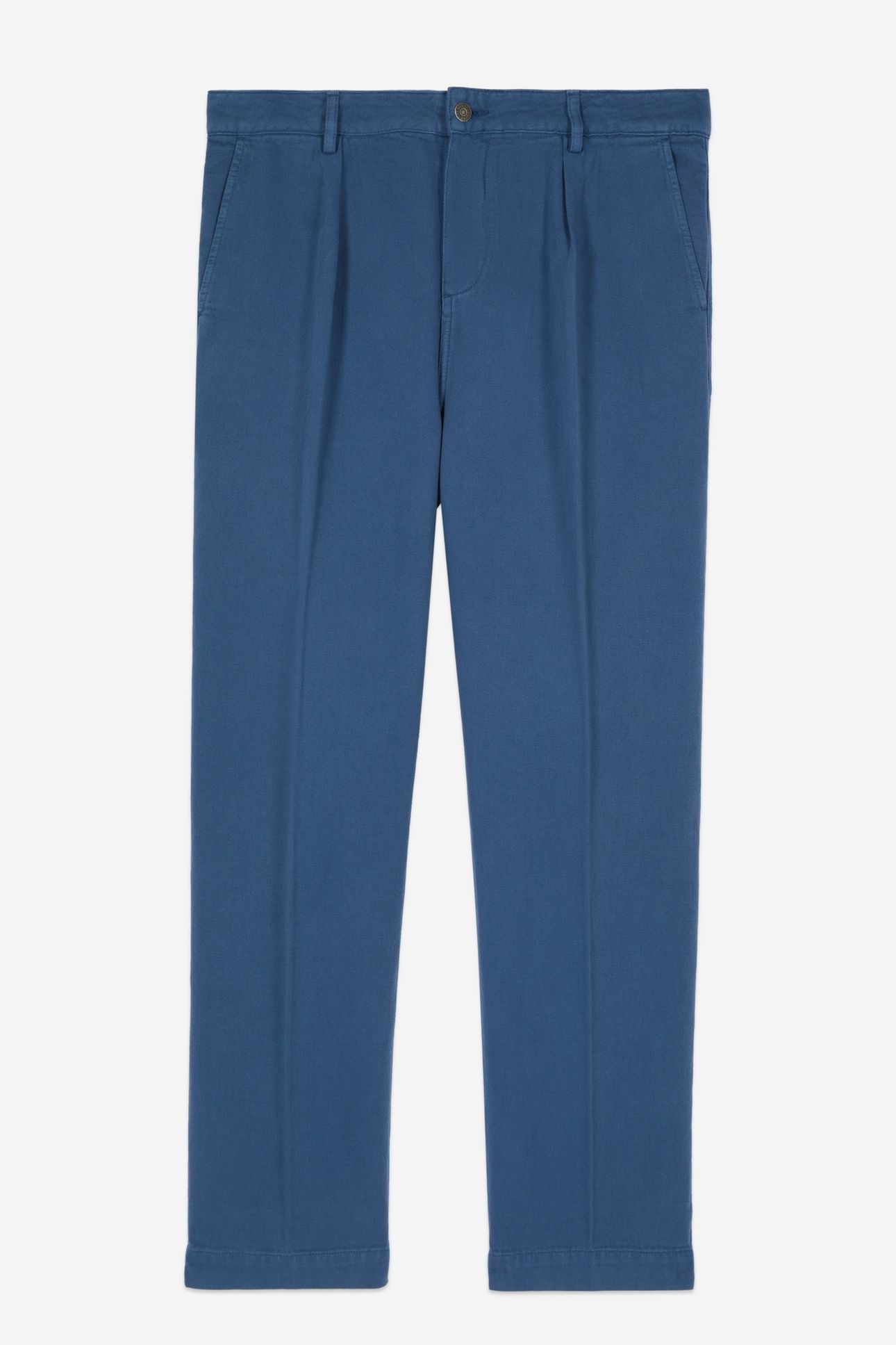 CASUAL TROUSERS WITH ITALIAN POCKETS AND PLEATS MIDDLE NAVY 5