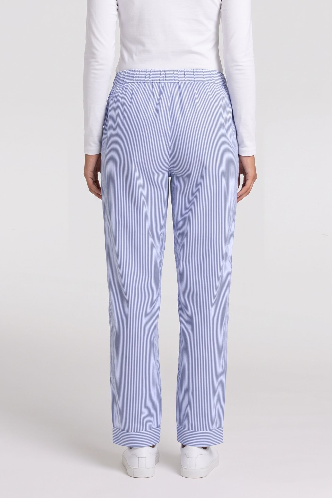 LENNON POPLIN PAJAMA TROUSERS BLUE 2