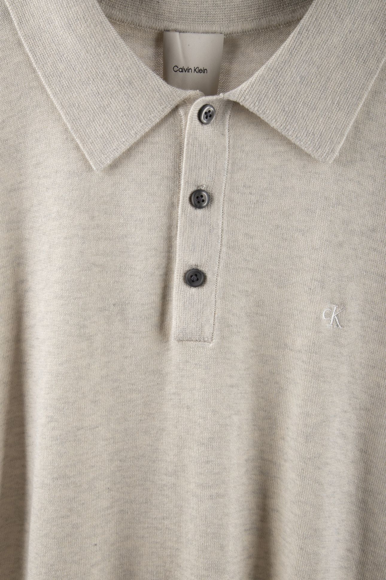 SS SUPIMA COTTON POLO SNOW HEATHER 4