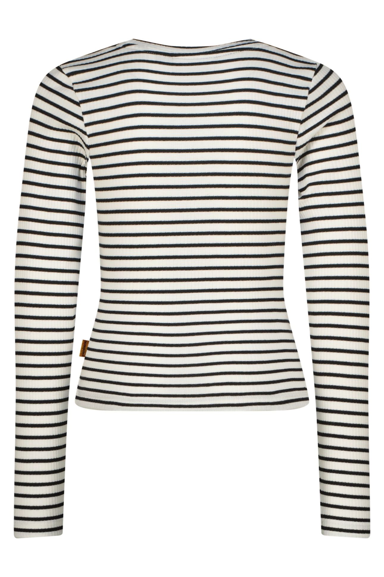 GIRLS BASIC FINE STRIPE TOP T-SHIRT SNOW WHITE 3