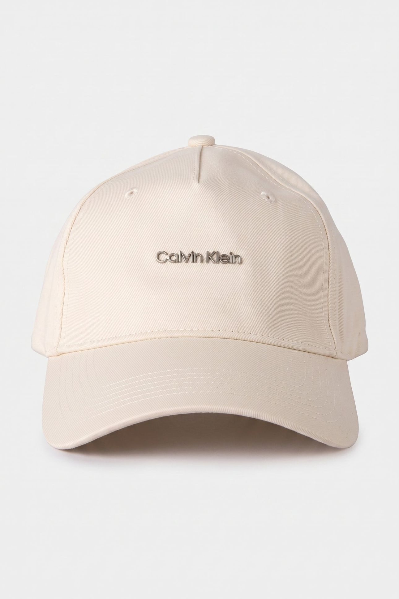 COTTON TWILL CAP WITH HARDWARE CLASP BONE WHITE 1