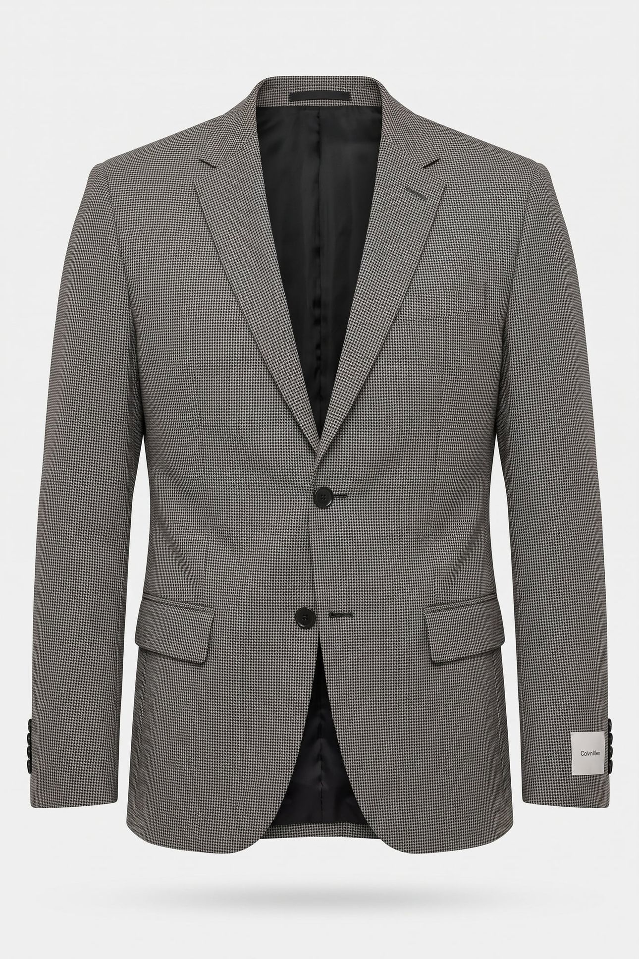 LS HOUNDSTOOTH SLIM SUIT JACKET BRILLIANT WHITE 4