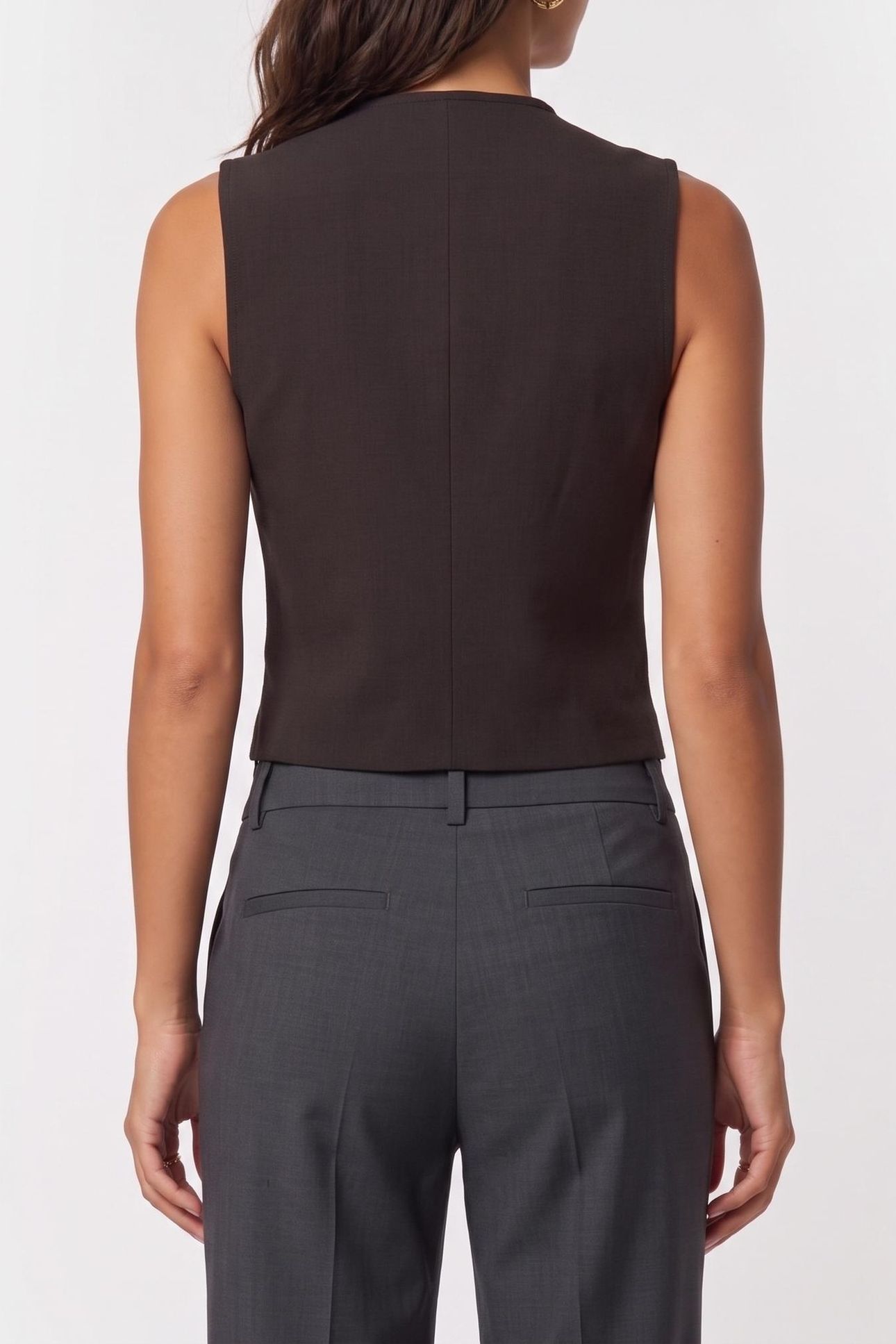 SLEEVELESS TOP WITH VELVET LACE-UP BLACK 2