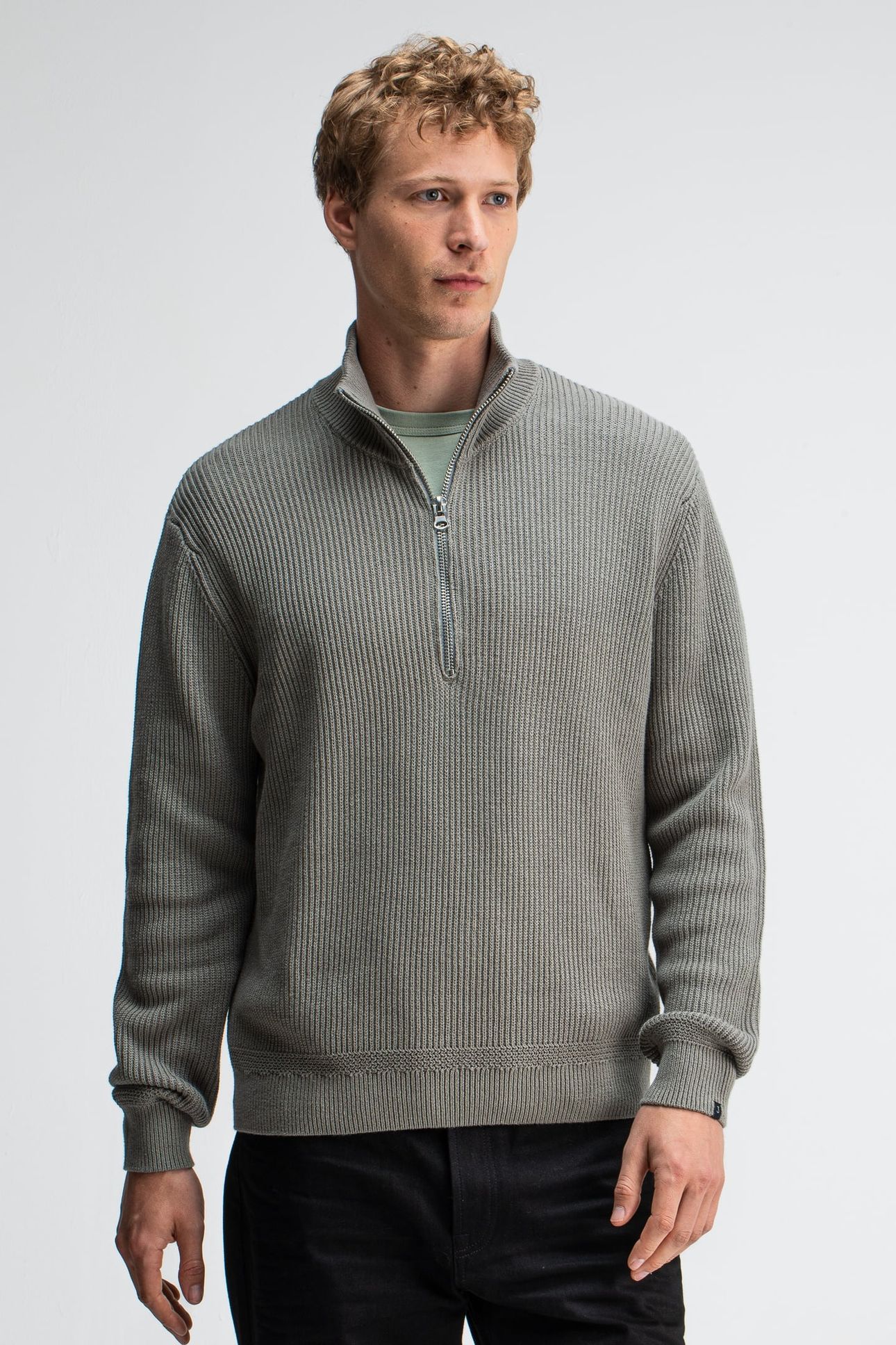 GALWAY HALF ZIP GRANITE GREEN 1