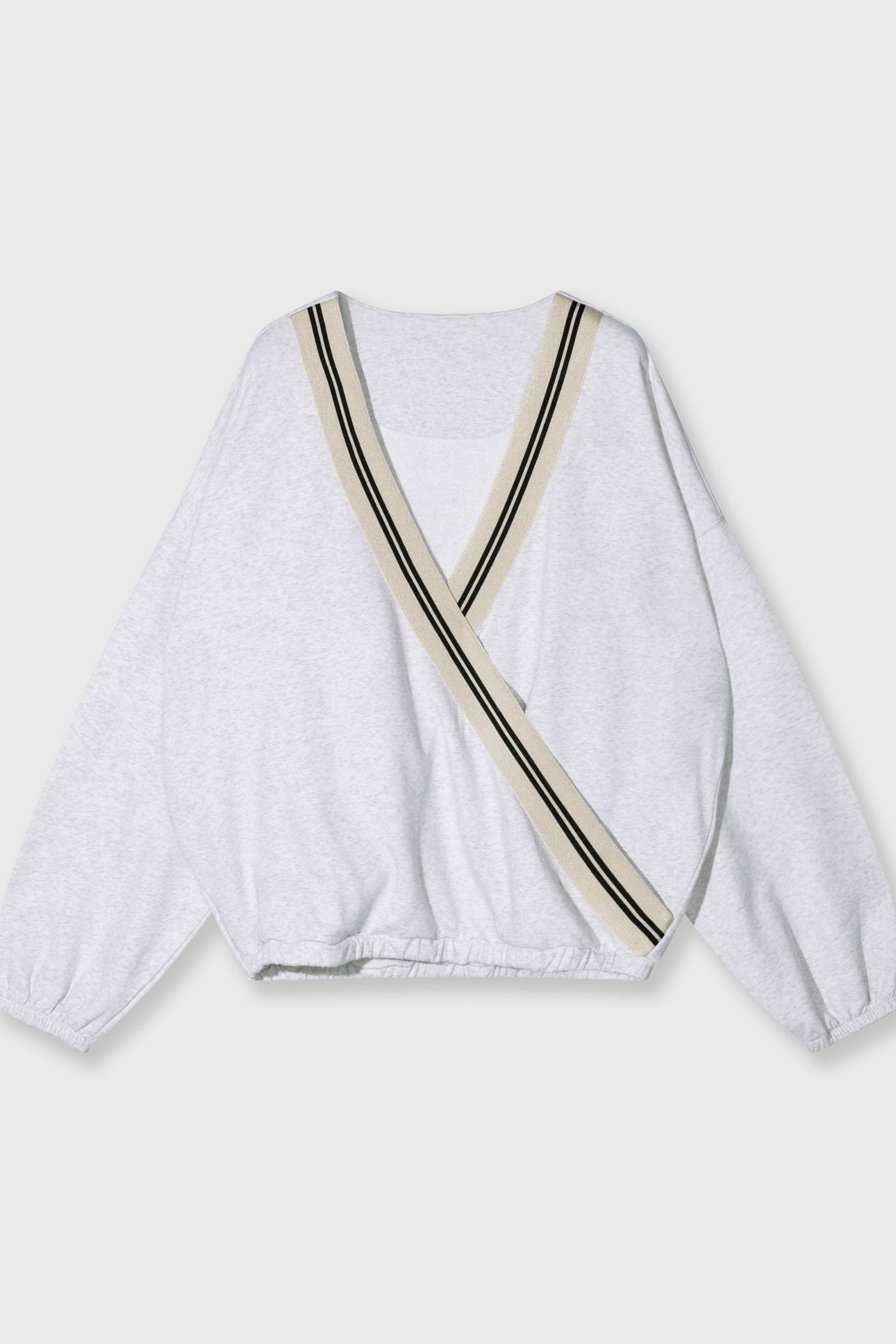 DANCE SWEATER TAPE WHITE GREY MELEE 4