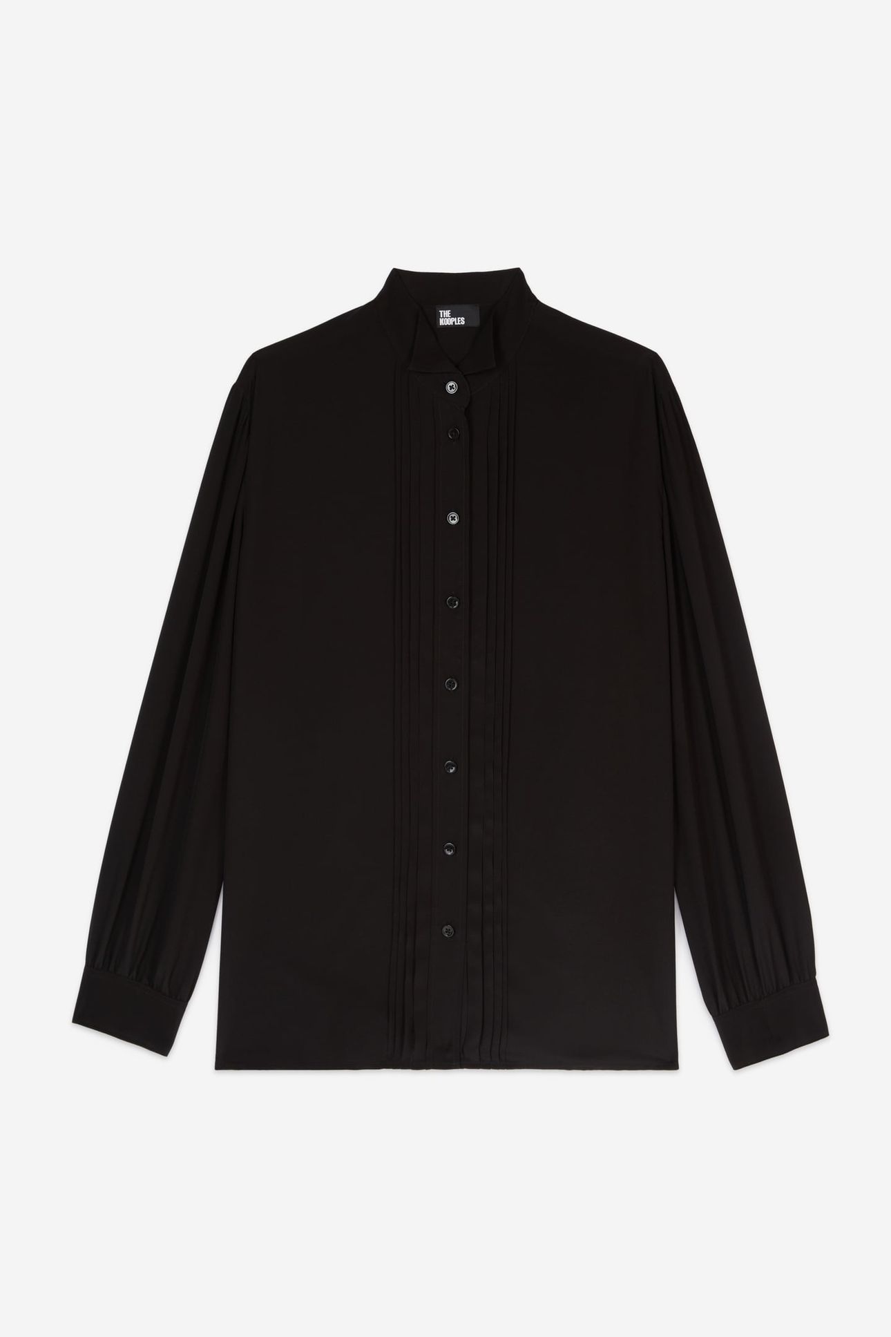 LONG-SLEEVED SHIRT WITH PLEATED DETAIL BLACK 5