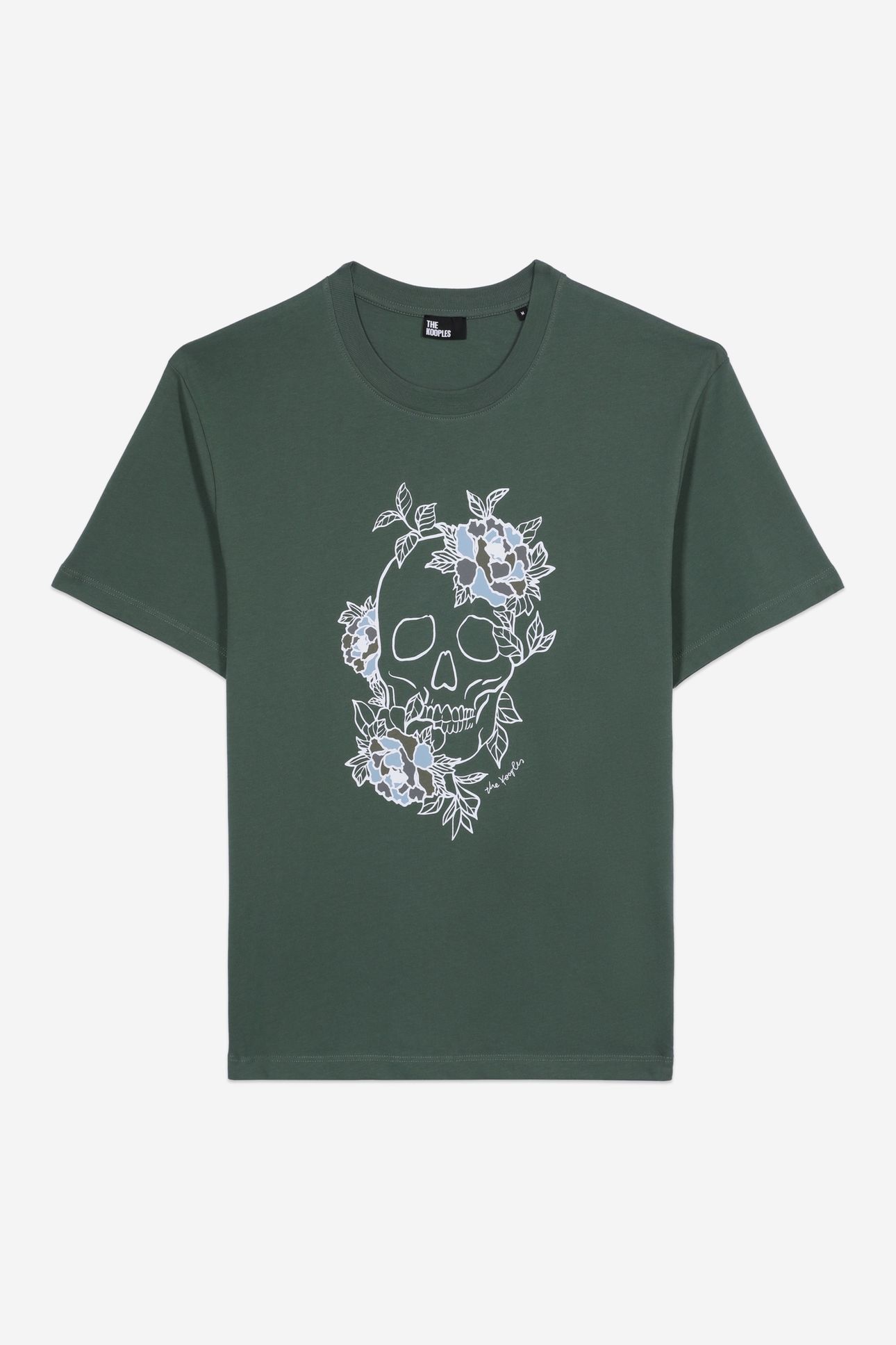 SHORT-SLEEVED T-SHIRT WITH SKULL FLOWERS PRINT FOREST 4