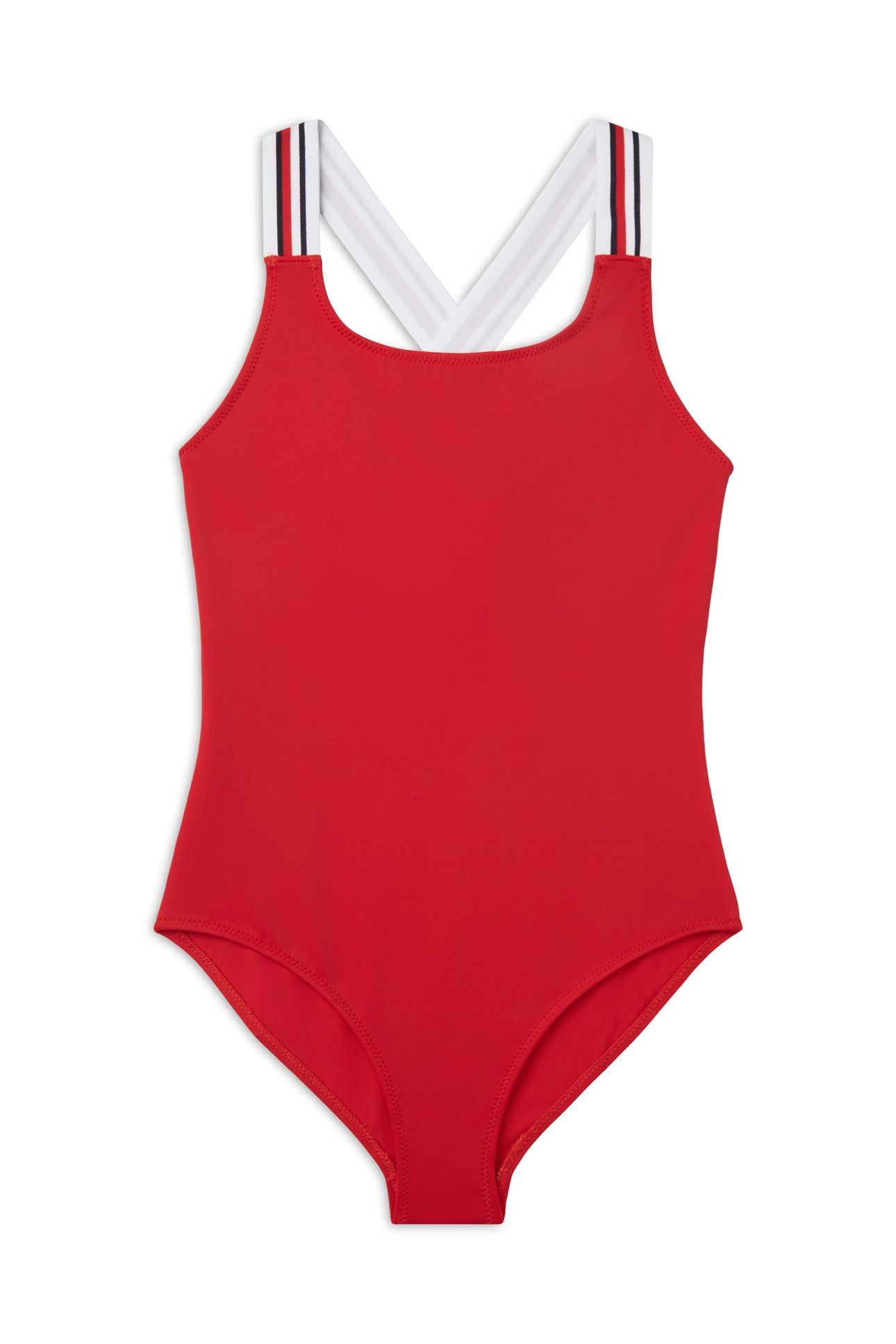 GIRLS CROSS BACK SWIMSUIT PRIMARY RED 1