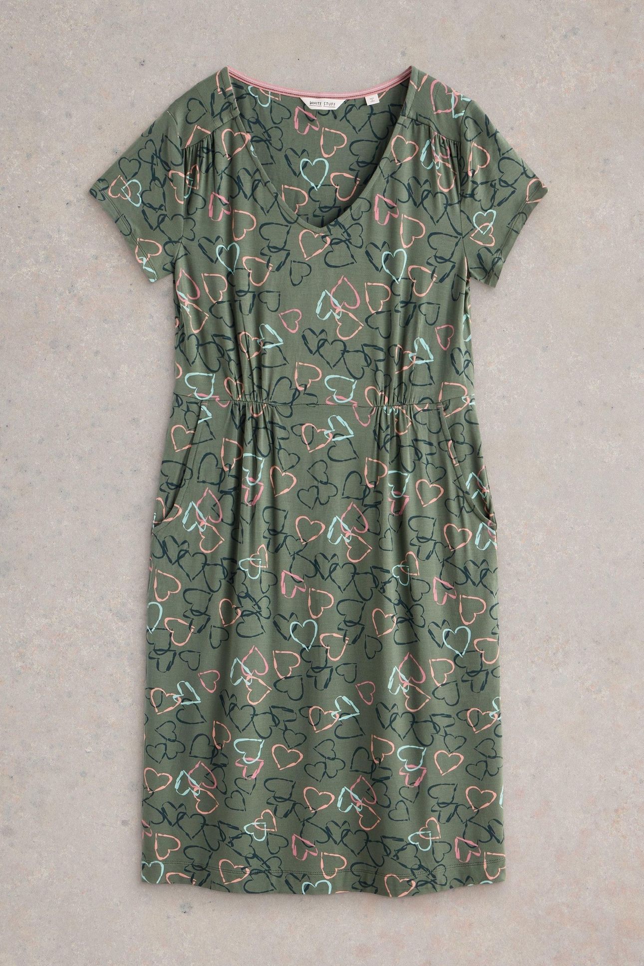 TALLIE JERSEY DRESS GREEN PRINT 4