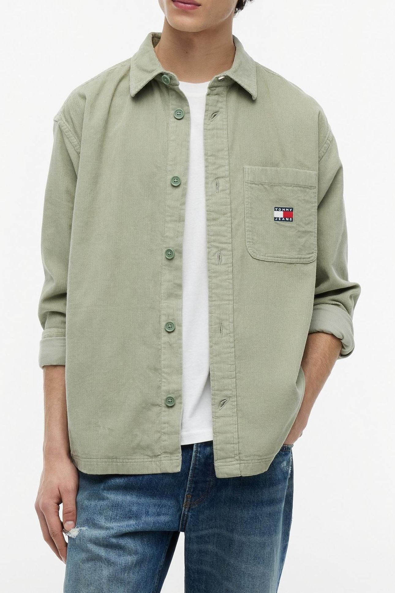BRICK CORD OVERSHIRT SPRING OLIVE 1