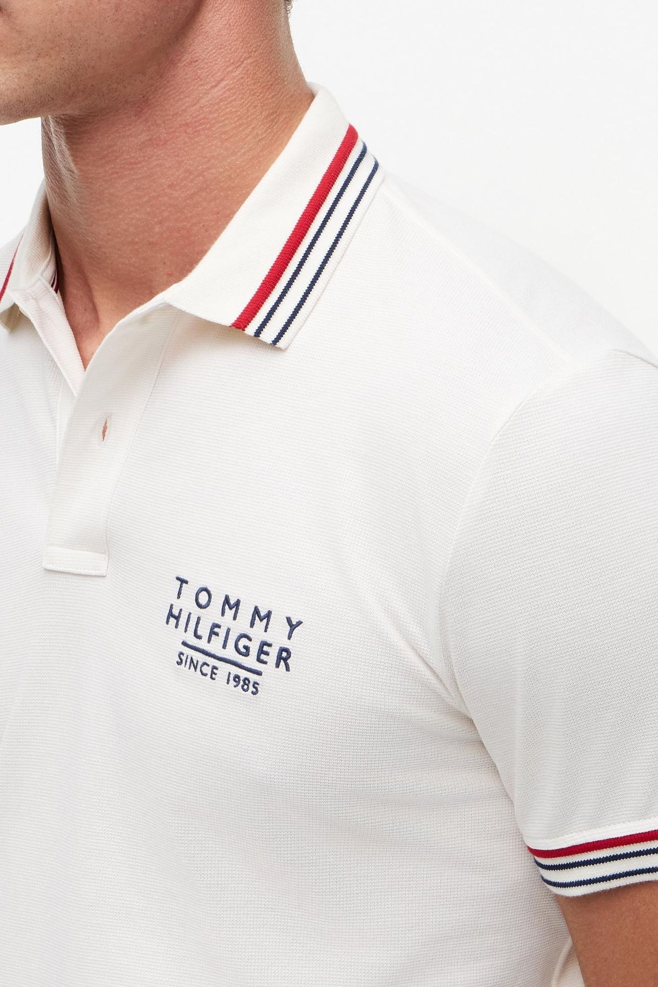 REGULAR FIT SIGNATURE COLLAR POLO SHIRT IVORY PETAL 5