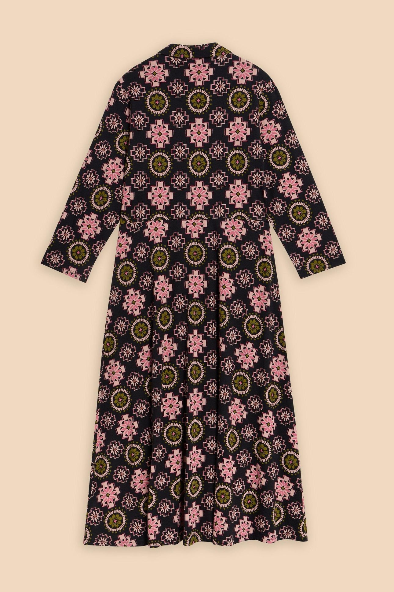 ADA JERSEY SHIRT DRESS BLACK MULTI 5