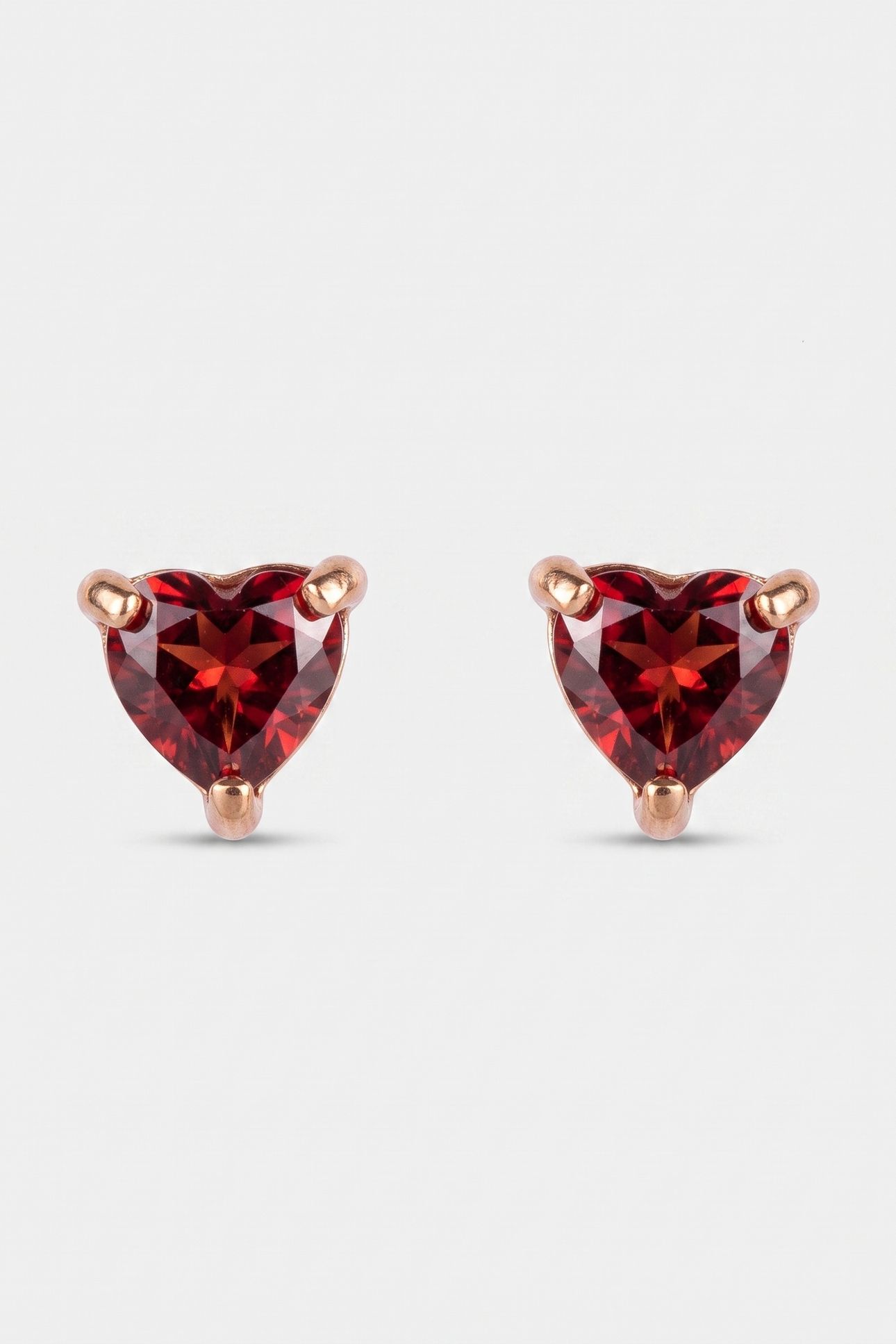 RED HEART OHRRINGE ROSEGOLD 3