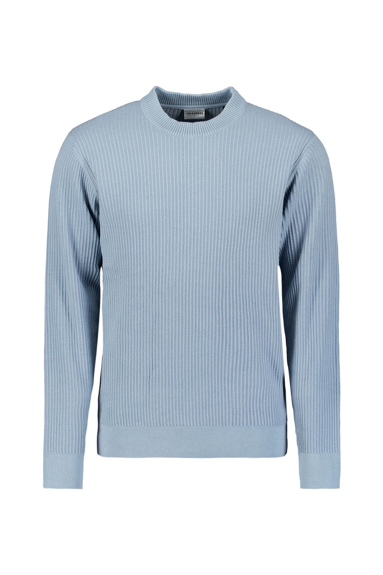 PULLOVER CREWNECK RIB DUSTY BLUE 4