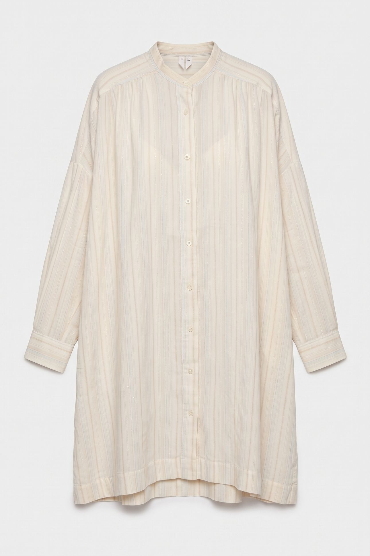 FONDANT LUREX SHIRT DRESS WHITE 3