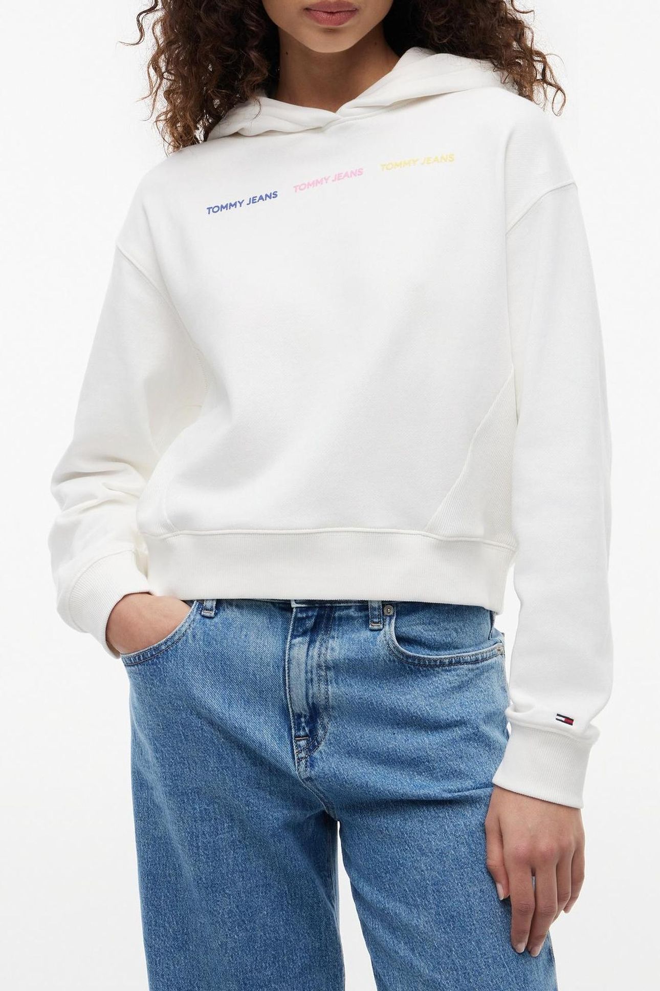 RELAXED REPEAT LOGO HOODIE ECRU 2