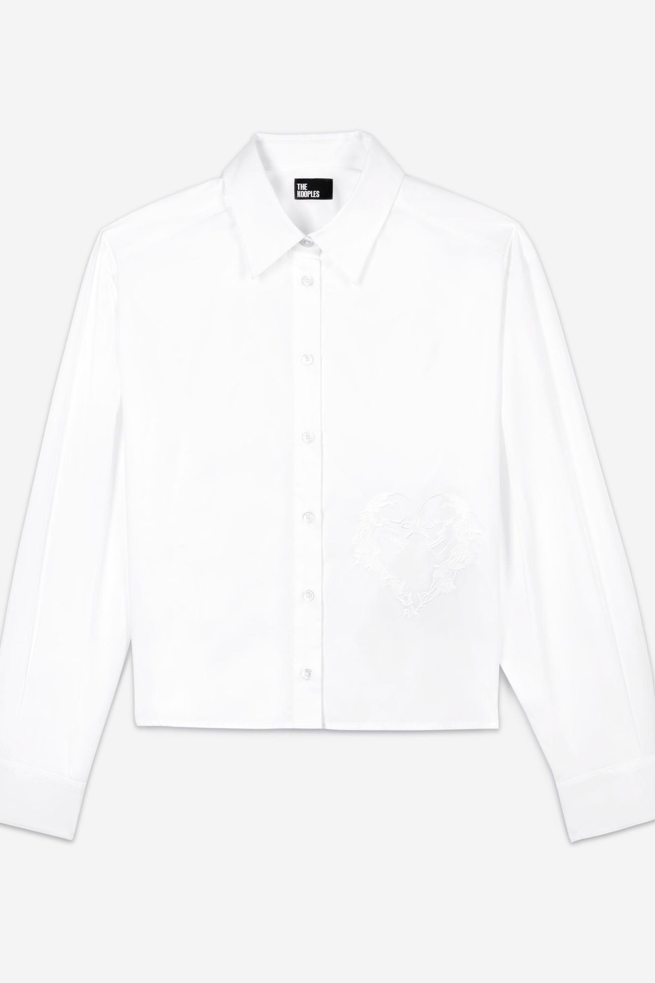 LONG-SLEEVED SHIRT WITH EMBROIDERY DETAIL WHITE 6
