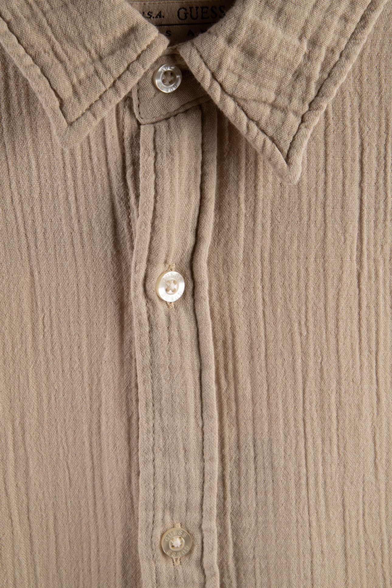 GUESS ECO LS DOUBLE CLOTH SHIR PROSECCO 4