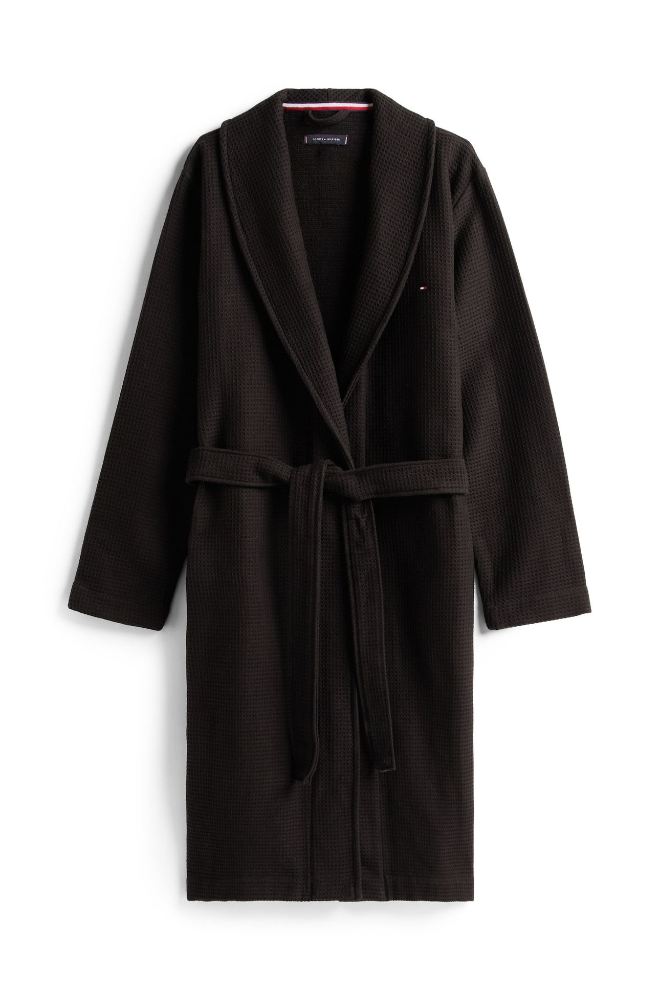 WAFFLE BATHROBE BLACK 3
