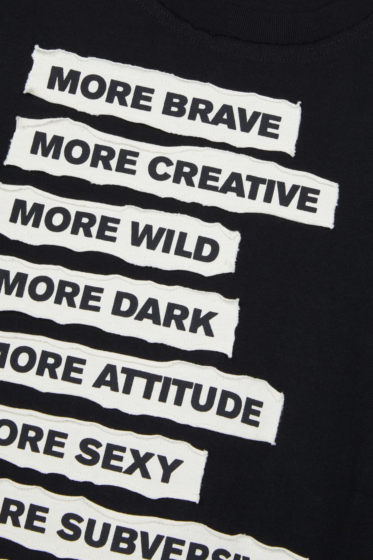 LONG-SLEEVED T-SHIRT WITH APPLIQUE PATCHES BLACK WASHED 12