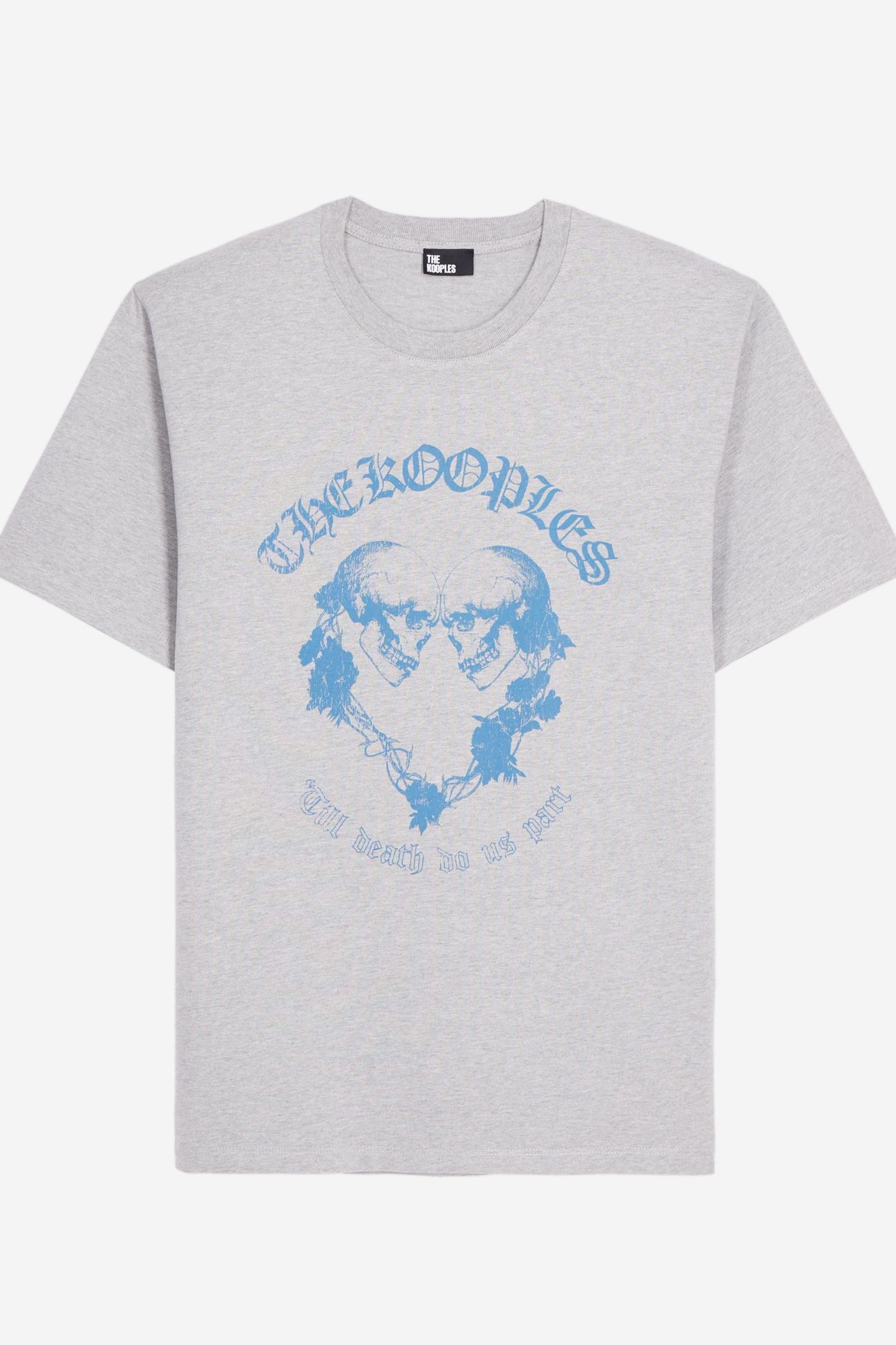 SHORT-SLEEVED T-SHIRT WITH SKULL AND HEART GREY MELANGE 5