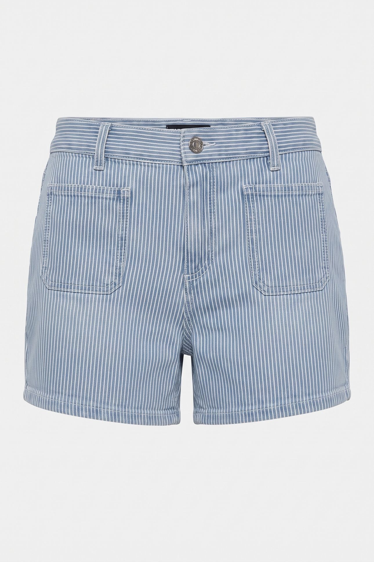 BLUE AND WHITE STRIPED DENIM SHORTS BLUE DENIM 3